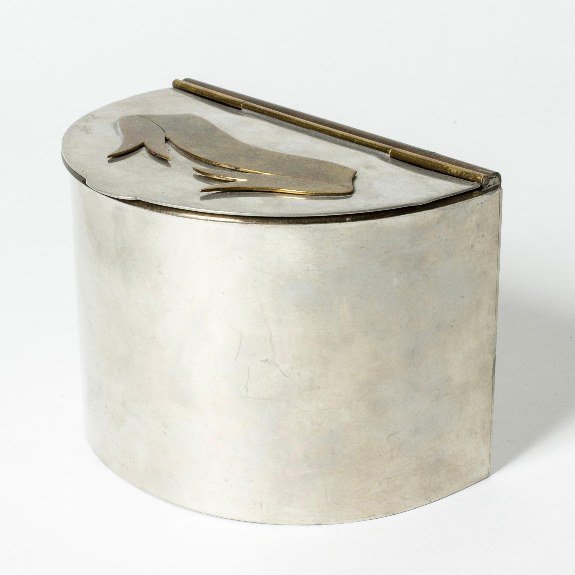 Scandinavian Modern Midcentury Scandinavian Pewter jar by Estrid Ericson, Svenskt Tenn, Sweden, 1967 For Sale