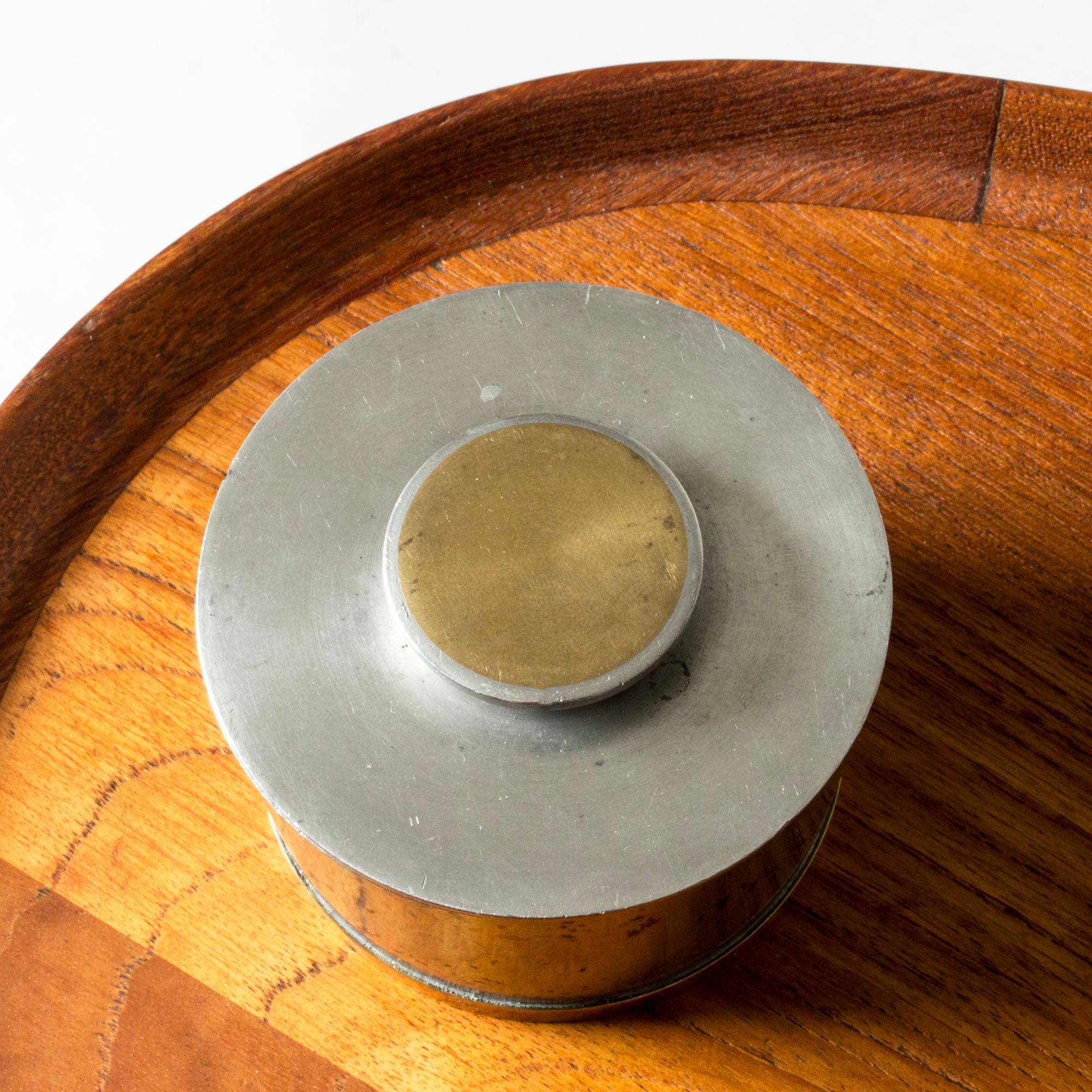Scandinavian Modern Midcentury Scandinavian Pewter jar, Nils Fougstedt, Svenskt Tenn, Sweden, 1936 For Sale