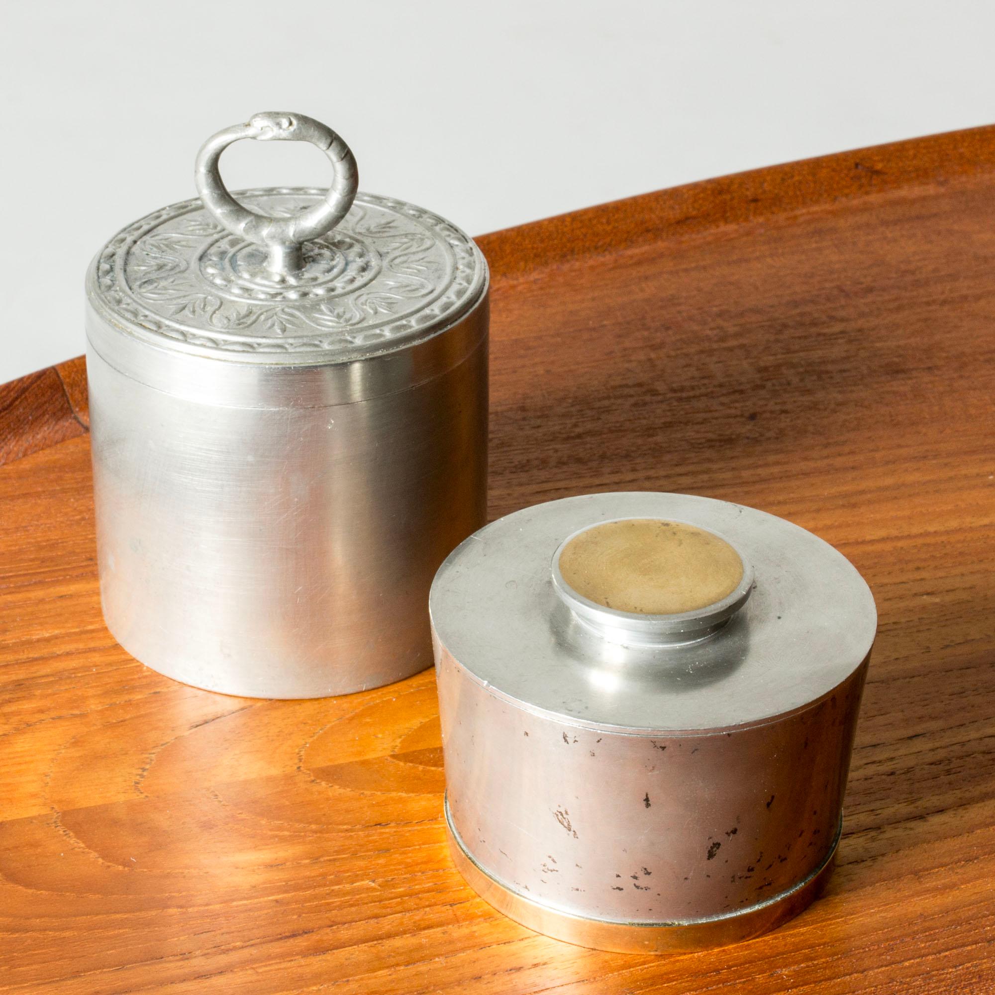 Mid-20th Century Midcentury Scandinavian Pewter jar, Nils Fougstedt, Svenskt Tenn, Sweden, 1936 For Sale