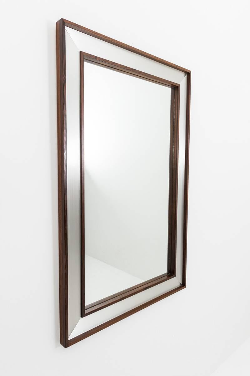 Large rectangle mirror in rosewood model 