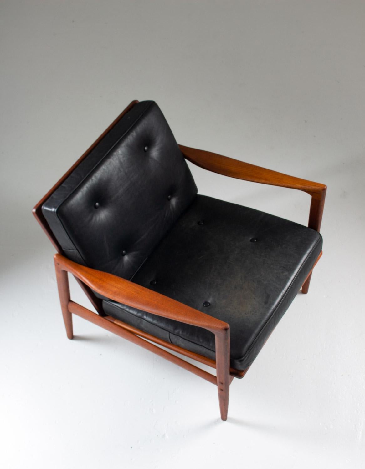 Leather Midcentury Scandinavian Seating Group 