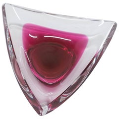 Midcentury Scandinavian Signed Vicke Lindstrand Kosta Boda Sommerso 625 Glass