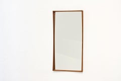 Midcentury Scandinavian Solid Teak Wall Mirror by Rimbert Sandholdt, Denmark