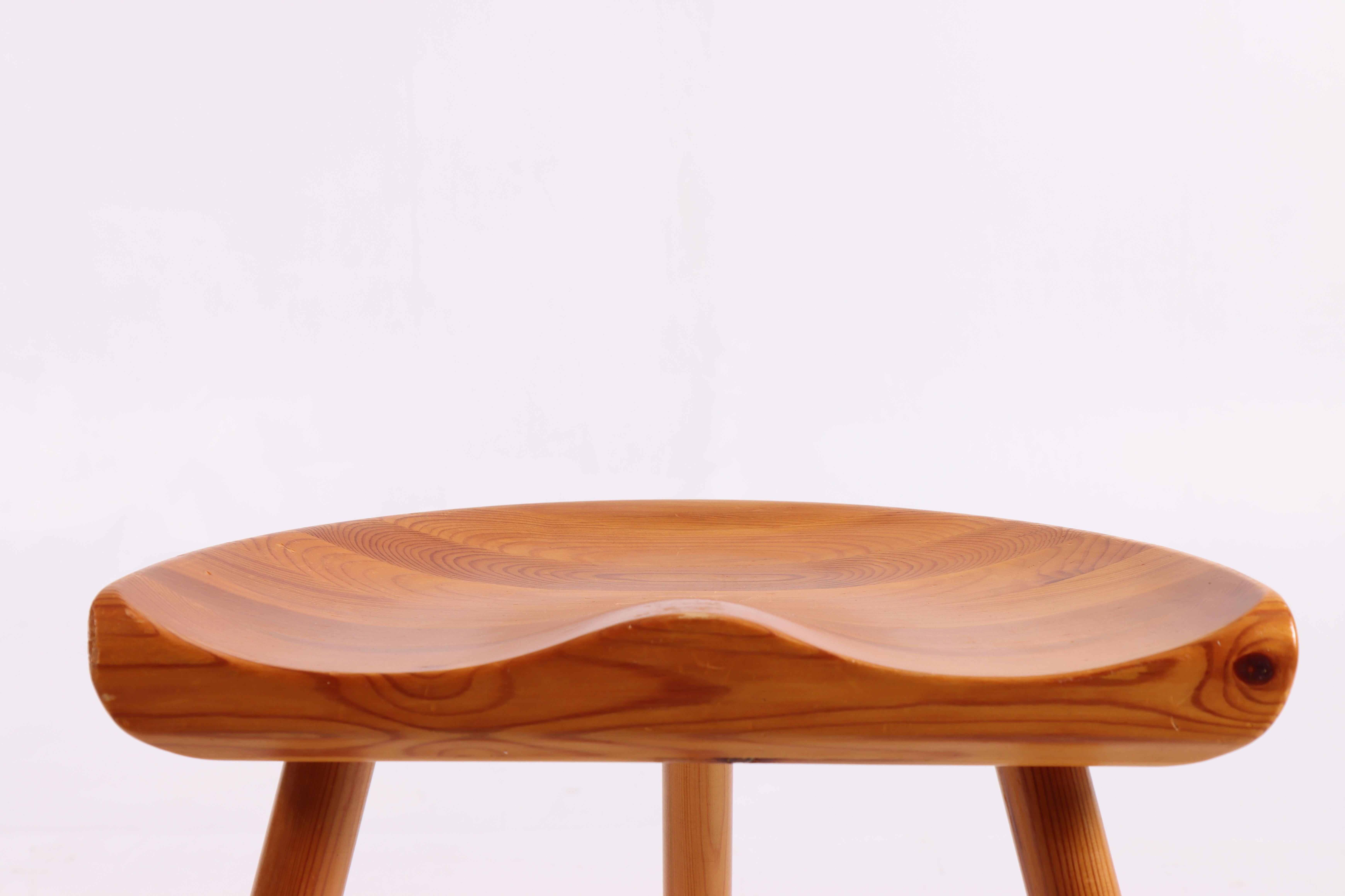Scandinavo moderno Sgabello scandinavo di metà secolo in pino, anni '70 in vendita