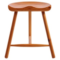 Skandinavischer Hocker aus der Jahrhundertmitte in Kiefer, 1970er Jahre