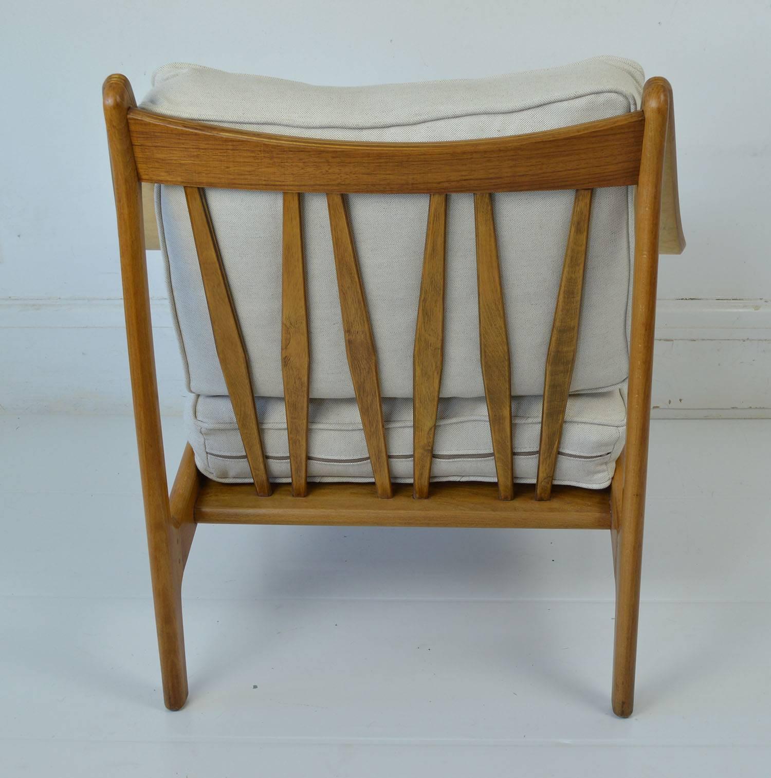 English Midcentury Scandinavian Style Bent Ply and Beech Chair