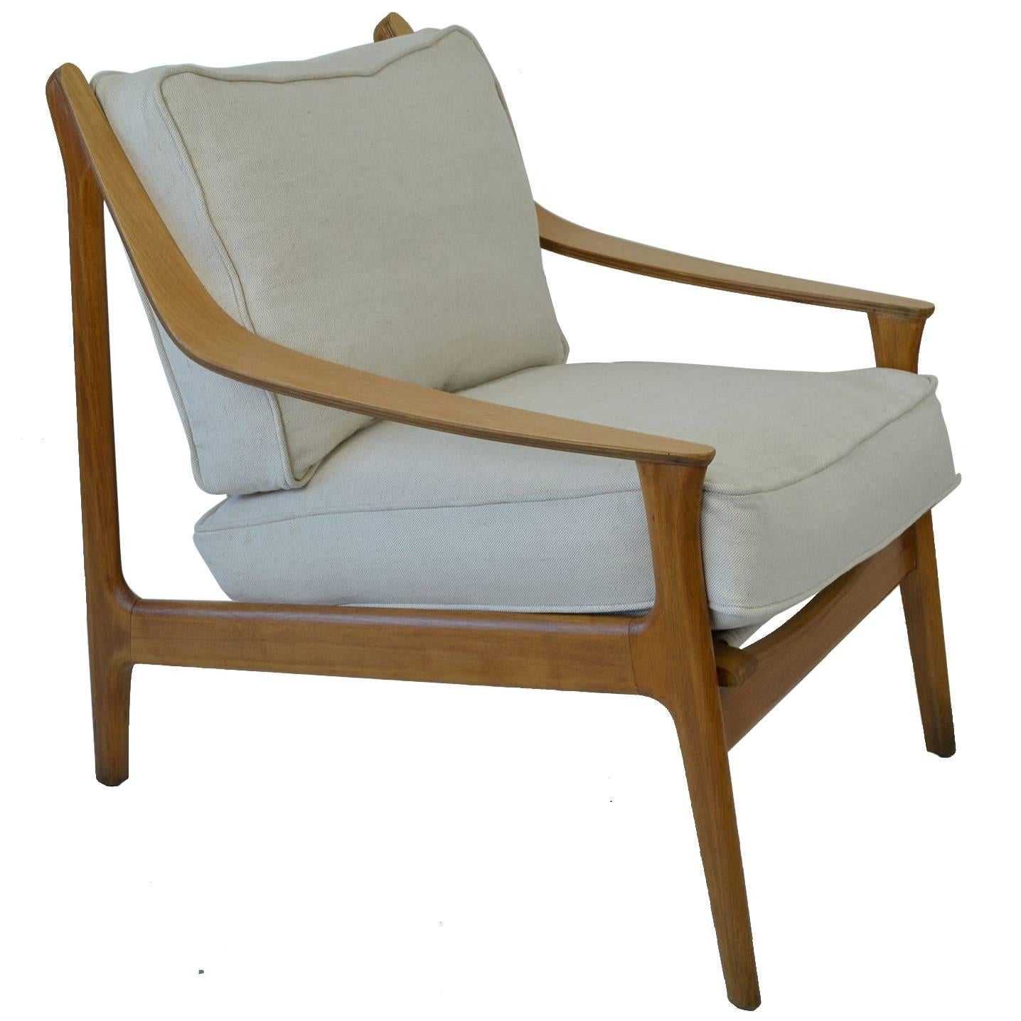Midcentury Scandinavian Style Bent Ply and Beech Chair