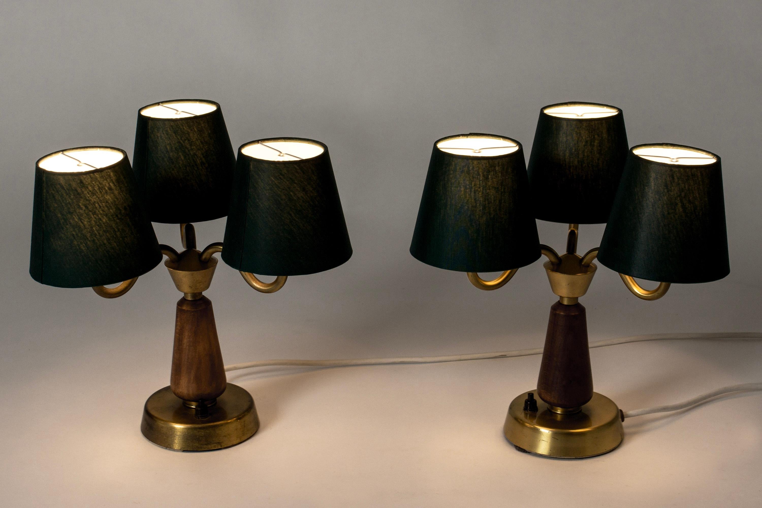 Skandinavische Tischlampen aus der Mitte des Jahrhunderts von ASEA, Schweden, 1950er Jahre (Schwedisch) im Angebot