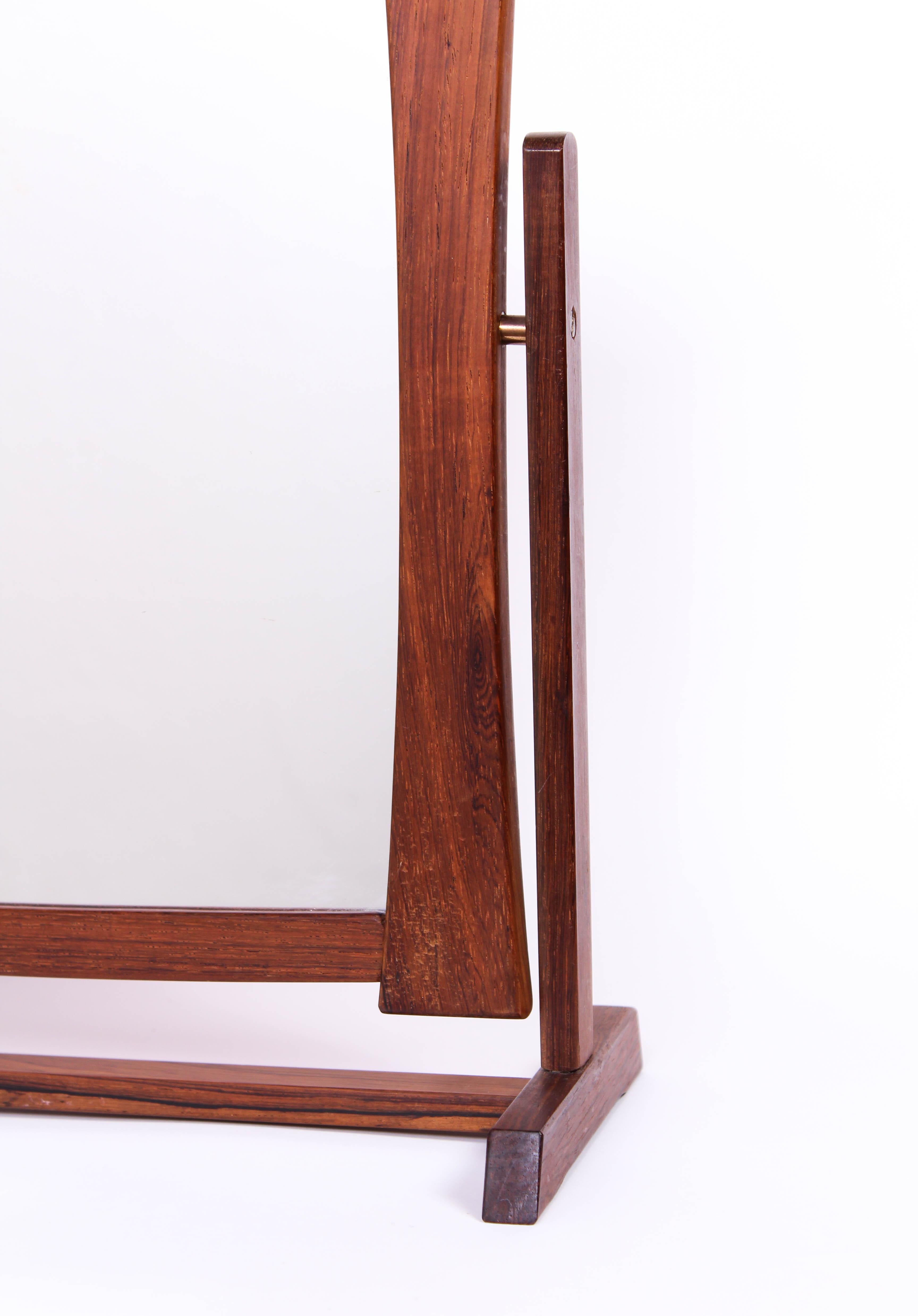 Midcentury Scandinavian Table Mirror In Good Condition For Sale In Malmo, SE