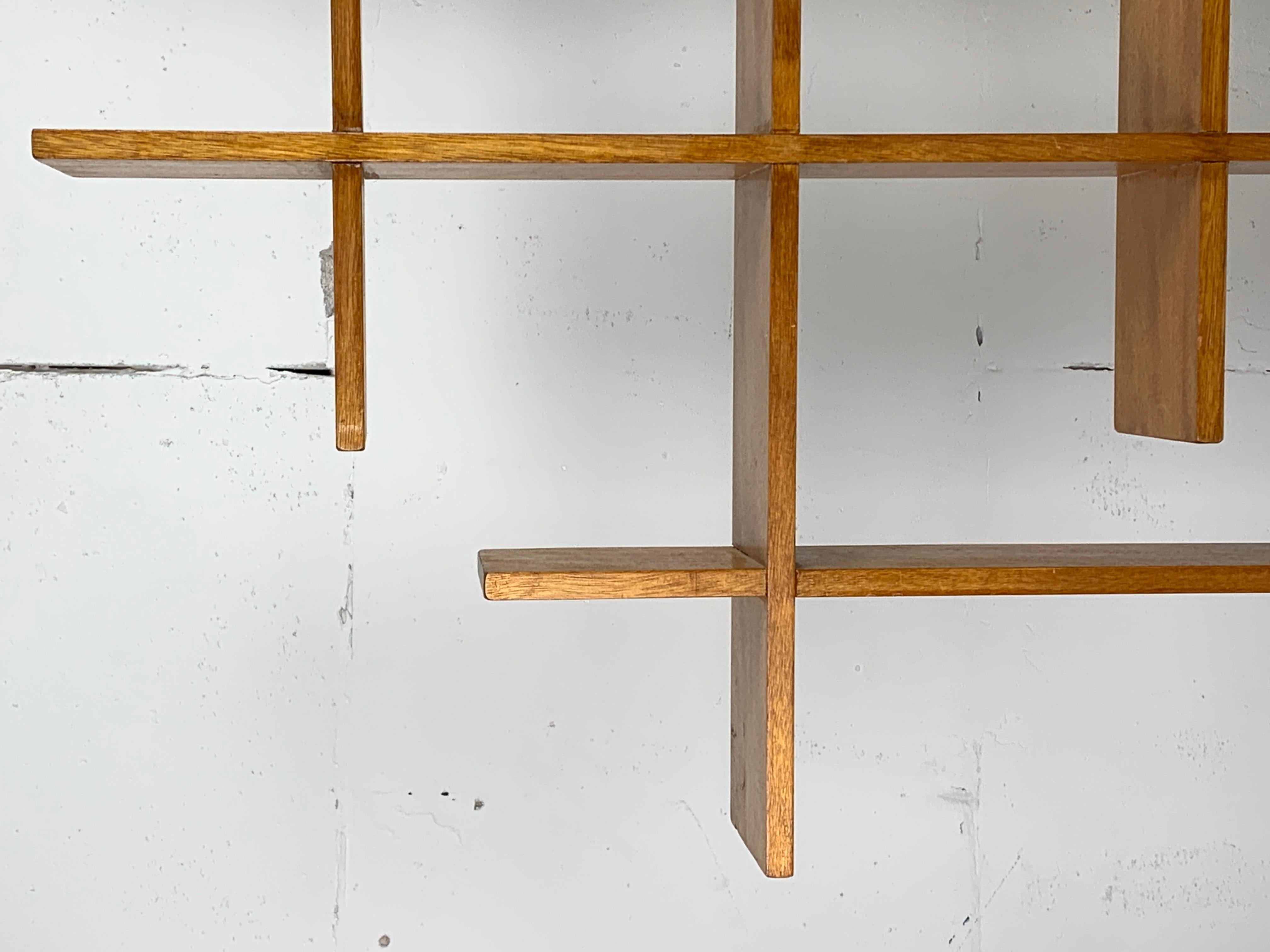 Midcentury Scandinavian teak wall shelf unit, 1960s-1970s For Sale 7