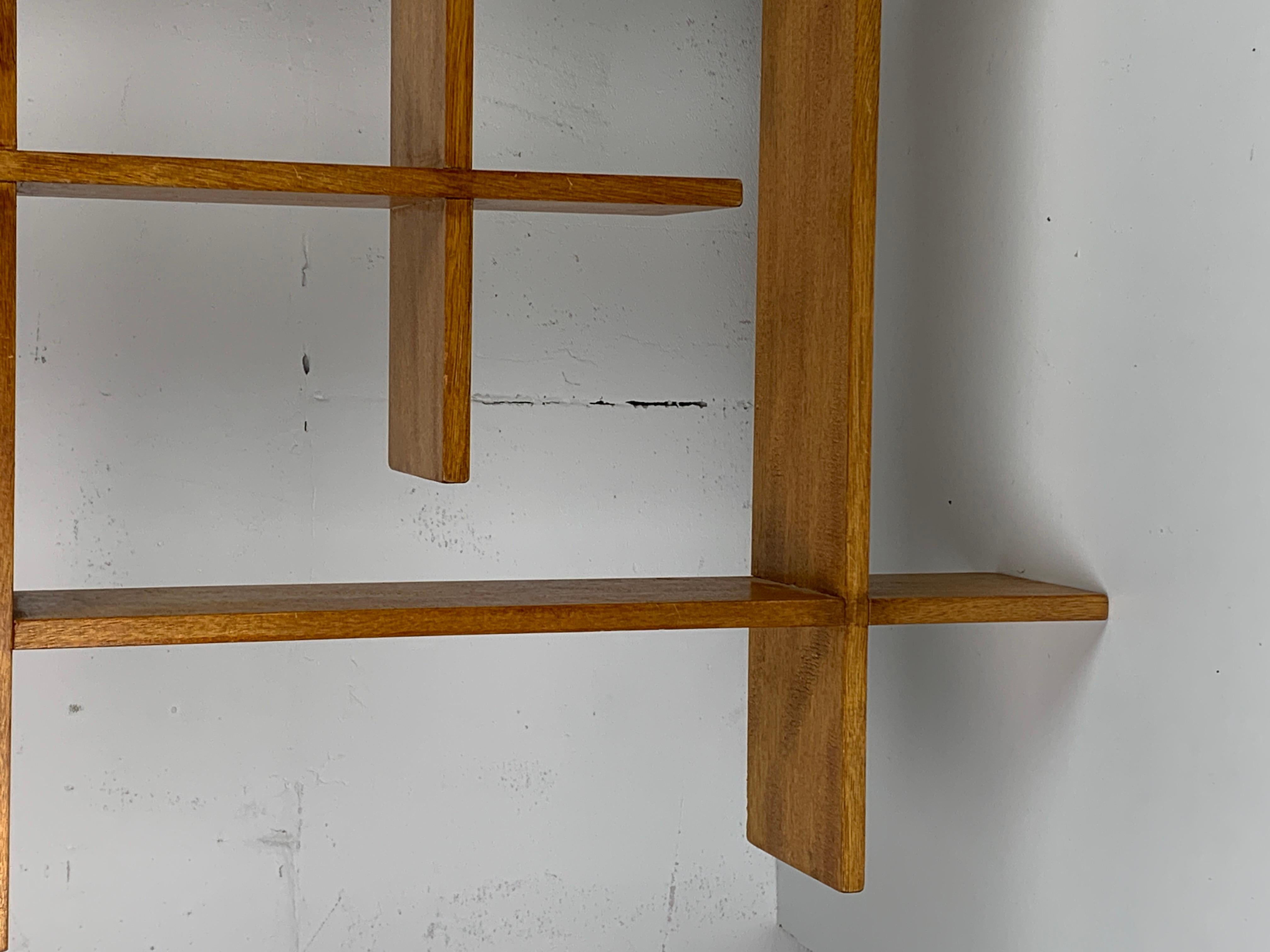 Midcentury Scandinavian teak wall shelf unit, 1960s-1970s For Sale 8