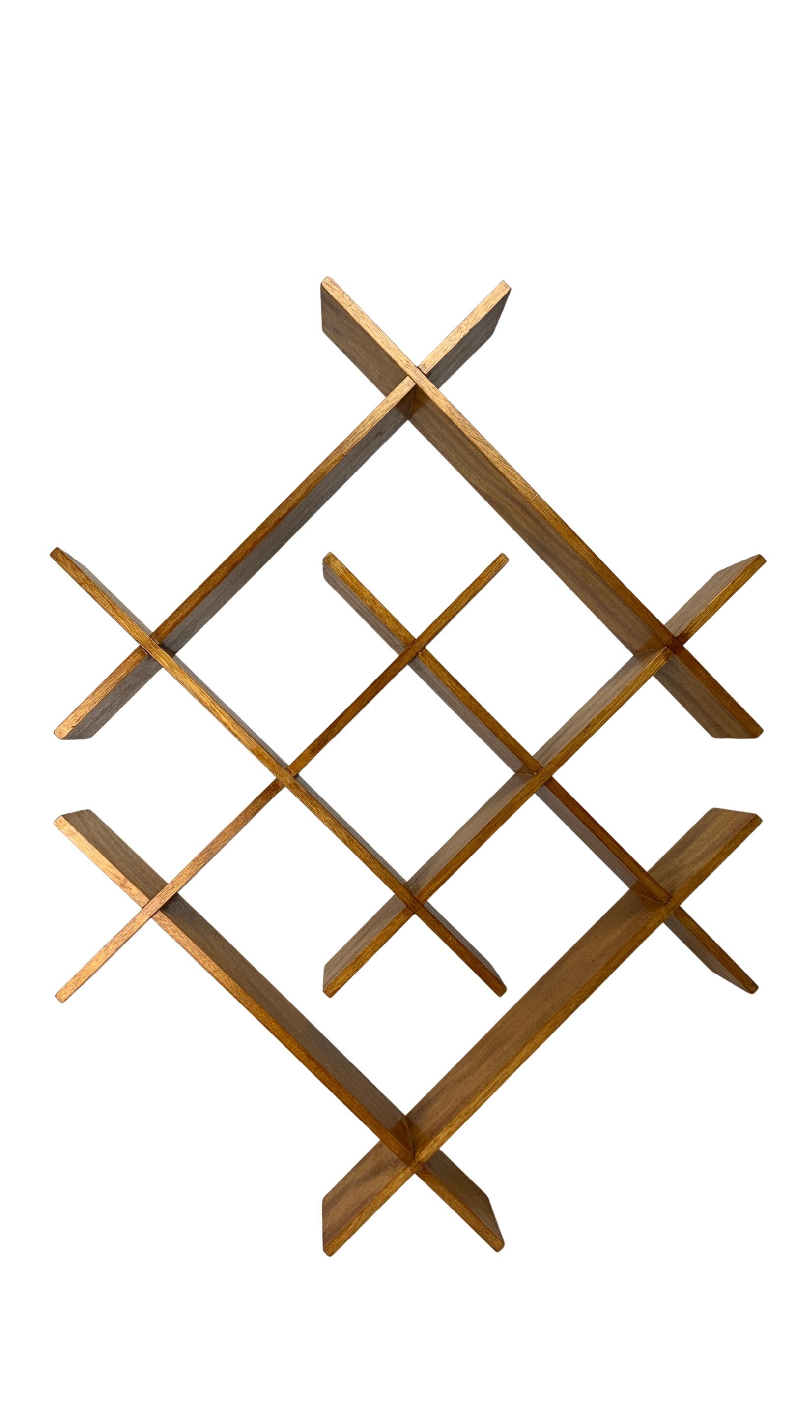 Midcentury Scandinavian teak wall shelf unit, 1960s-1970s For Sale 10