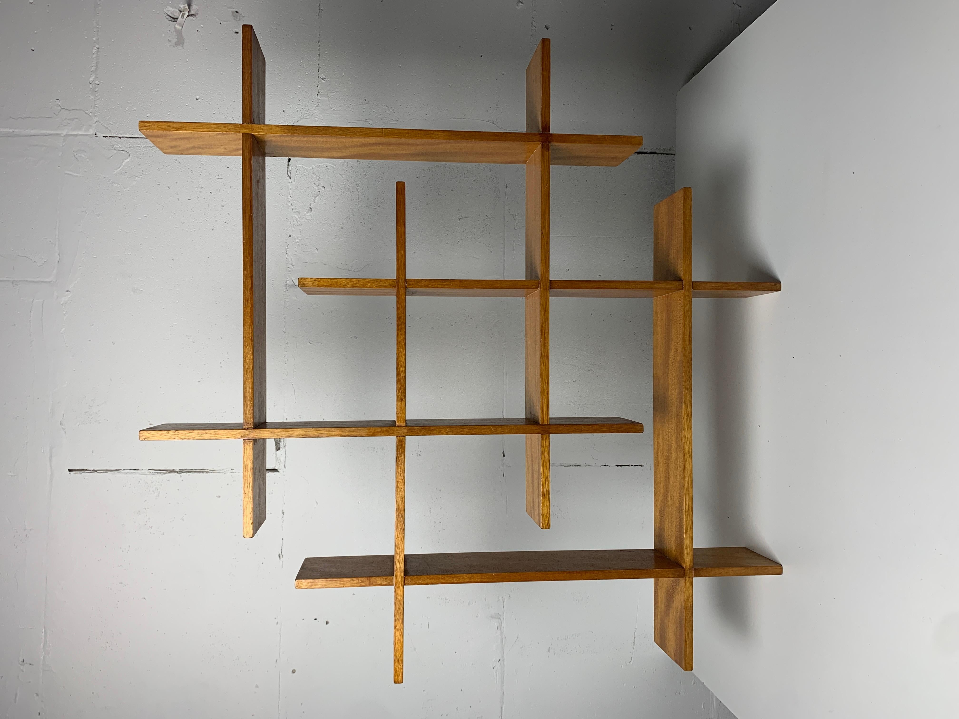 Mid-20th Century Midcentury Scandinavian teak wall shelf unit, 1960s-1970s For Sale