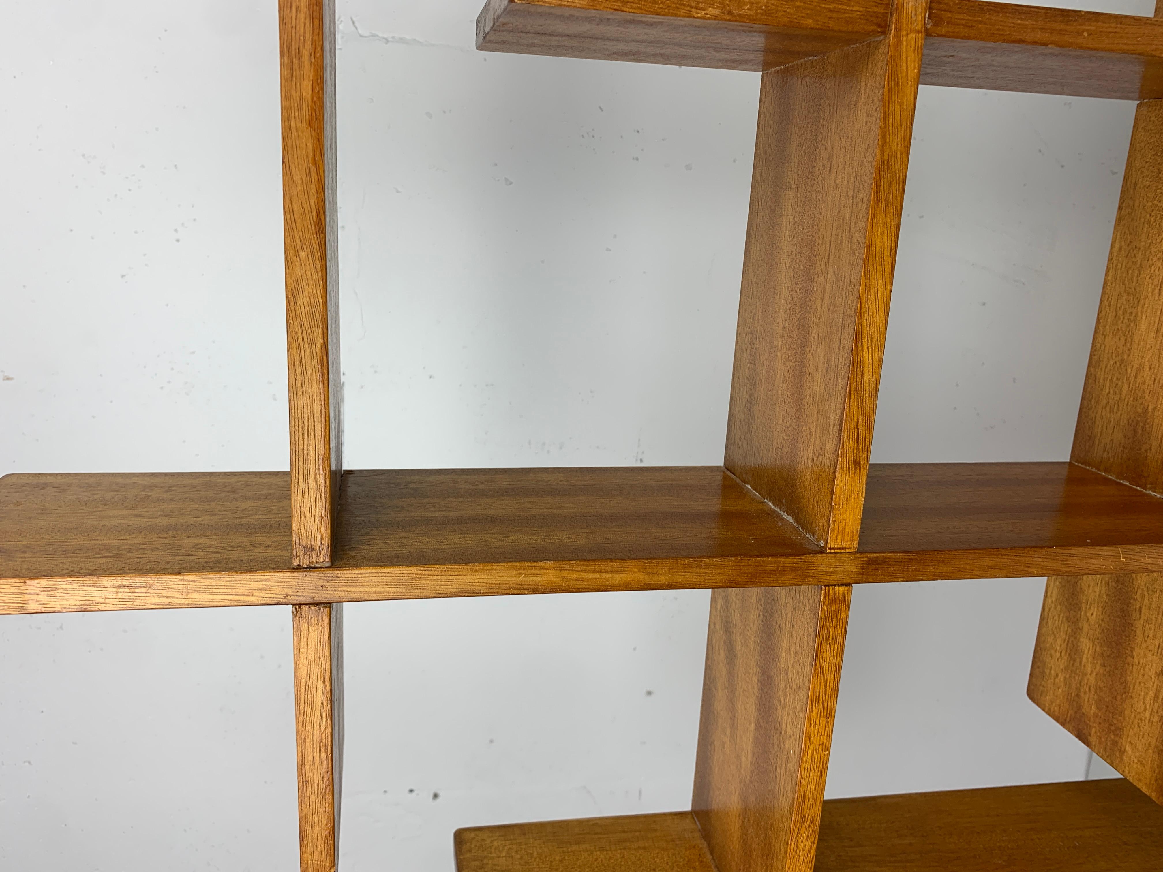Midcentury Scandinavian teak wall shelf unit, 1960s-1970s For Sale 1