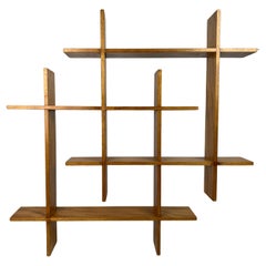 Midcentury Scandinavian teak wall shelf unit, 1960s-1970s