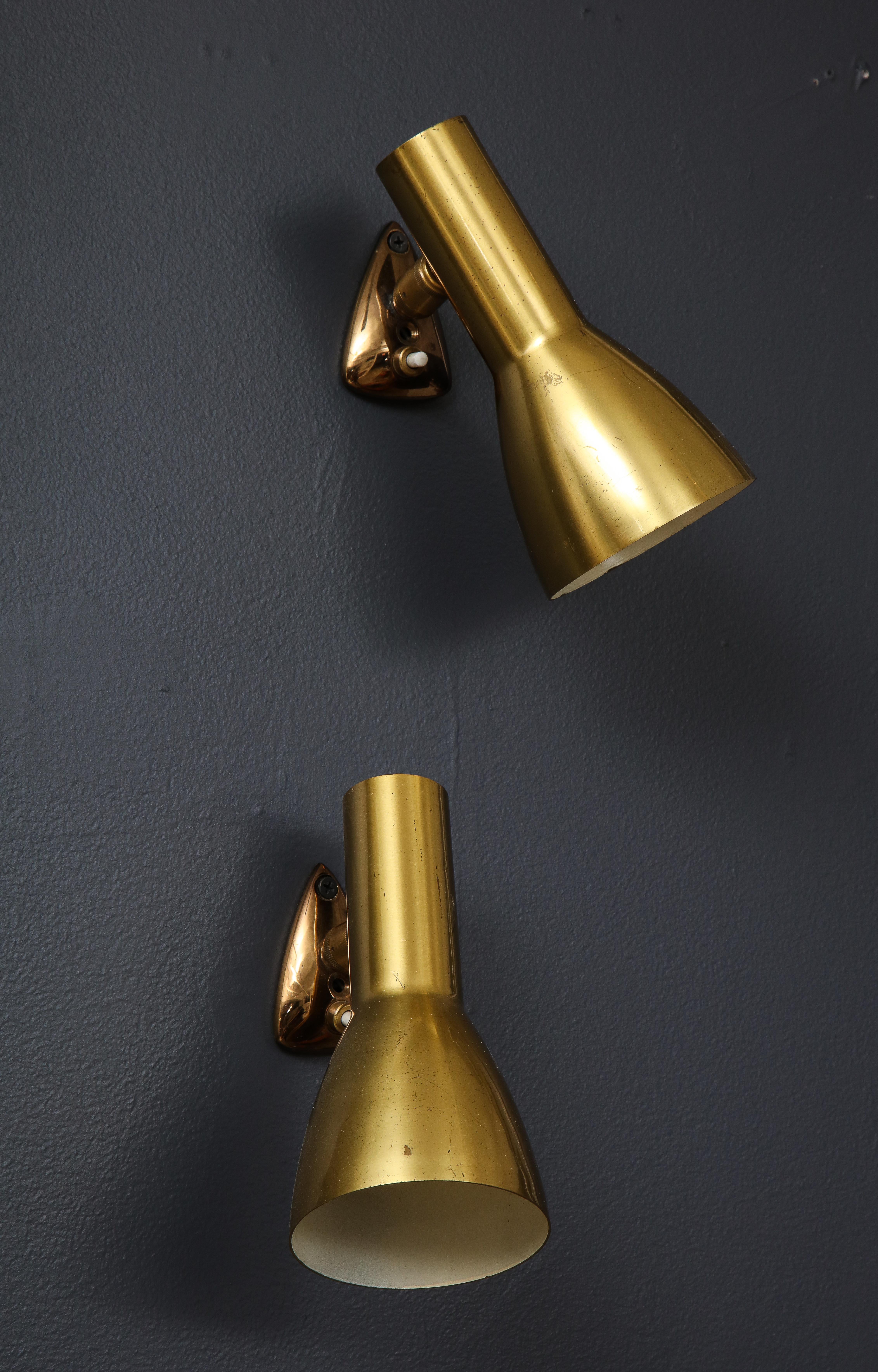 French Midcentury Sconces Attributed to Boris Jean Lacroix, France, 1960s