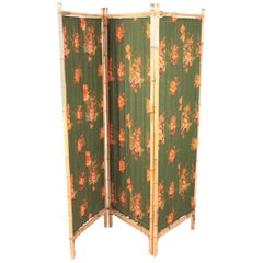 Vintage Midcentury Screen Room Divider in Bamboo, Sweden, 1950s