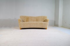 Midcentury Sculptrual Sheepskin/Shearling Sofa in Manors of Marta Blomstedt