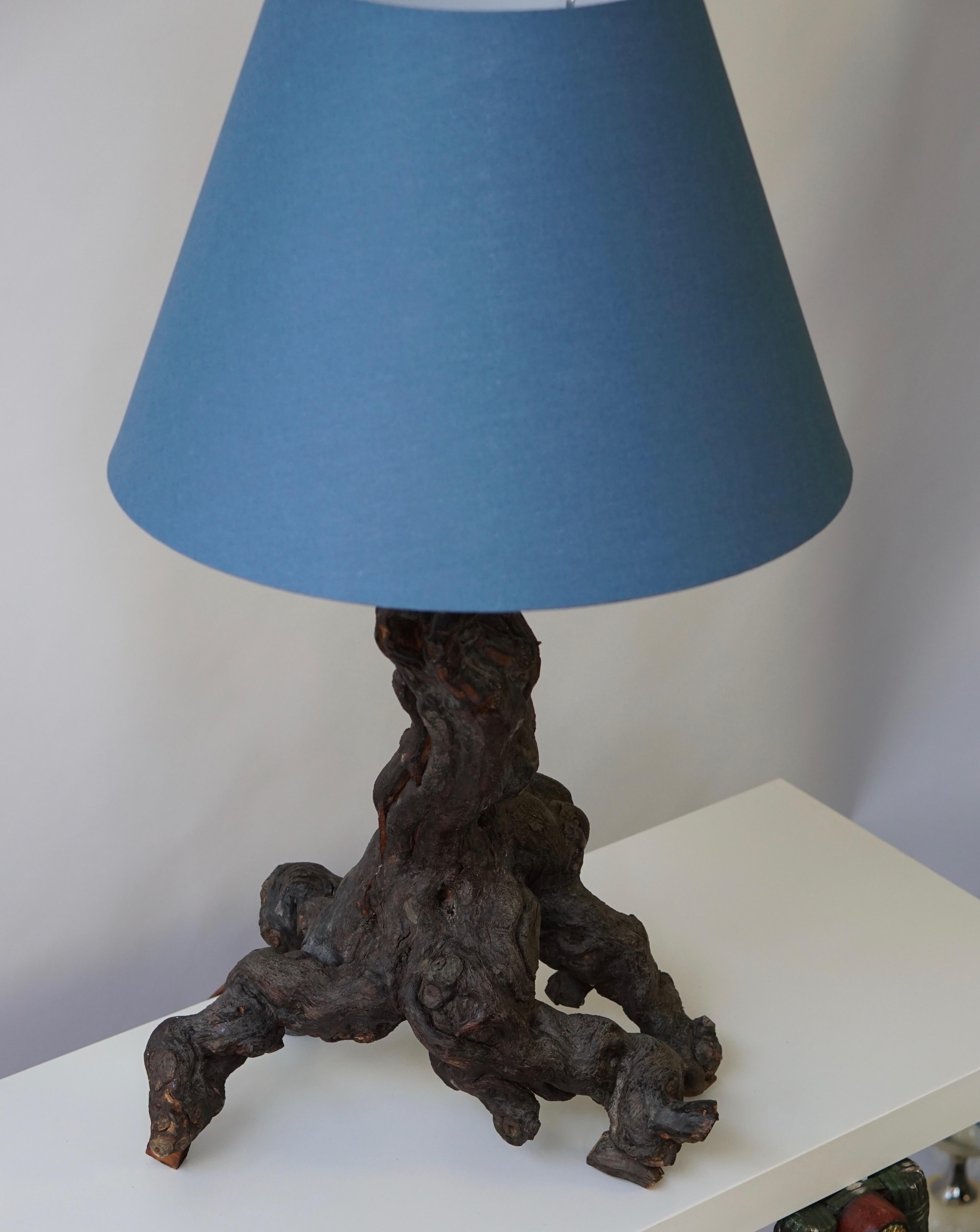 Midcentury Sculptural Burl Lamp 3