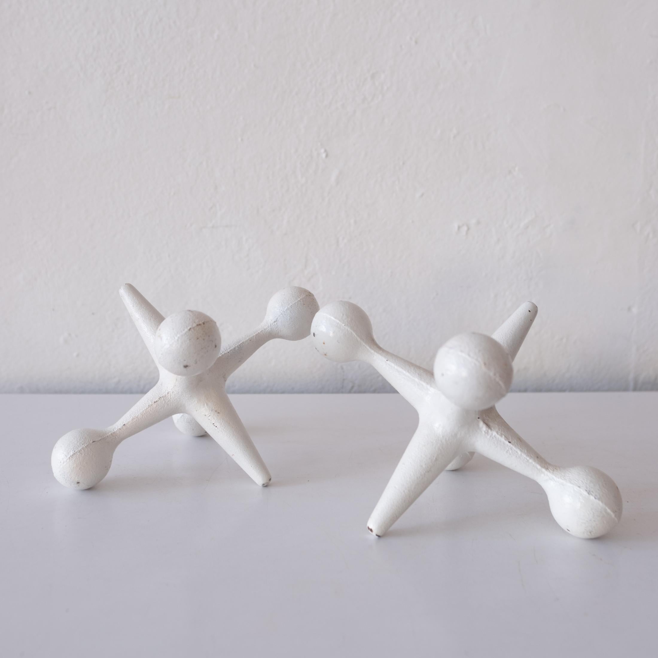 Midcentury Sculptural Jacks Bookends by Bill Curry for Design Line 3