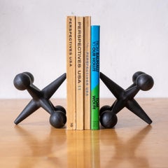 Midcentury Sculptural Jacks Bookends by Bill Curry for Design Line