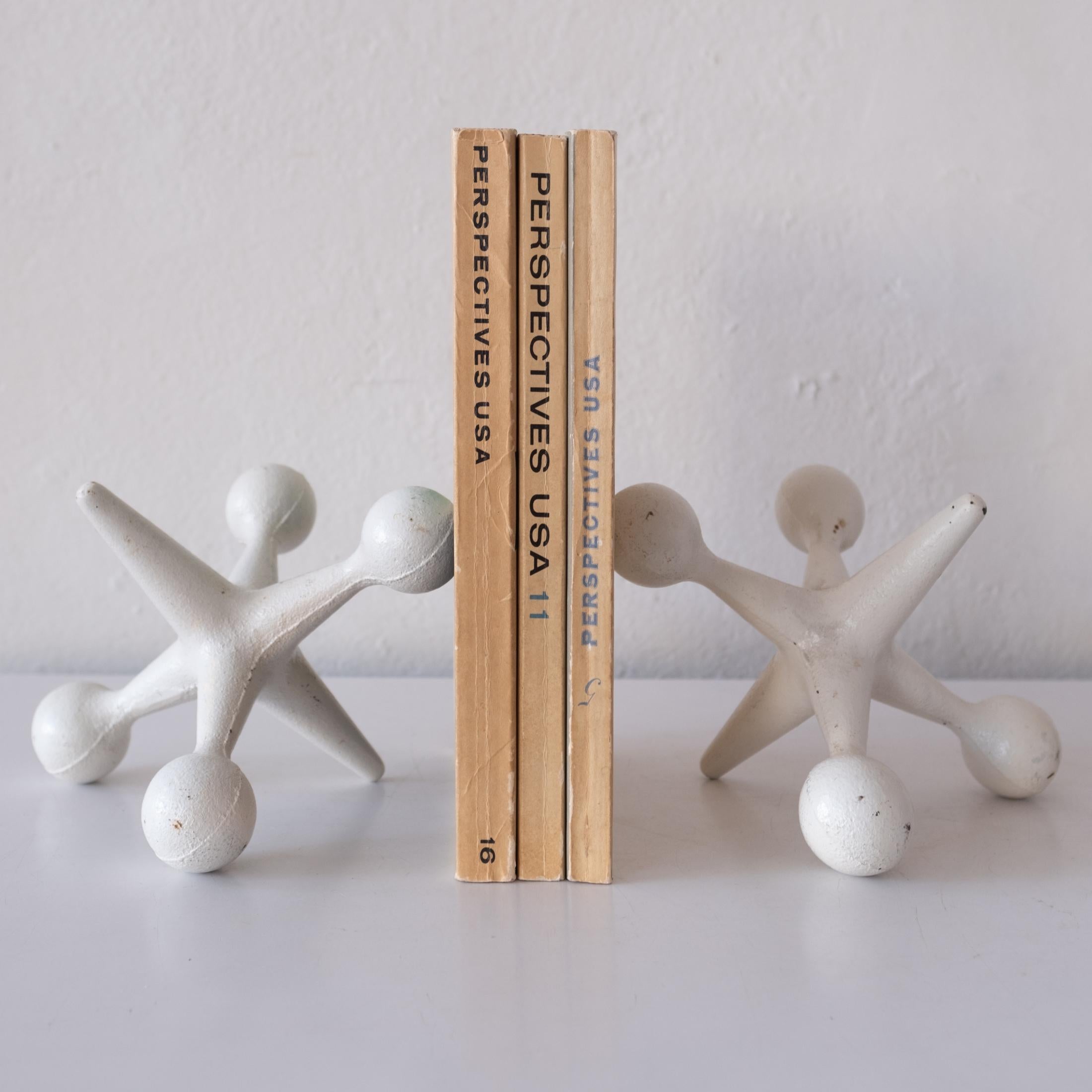 Midcentury Sculptural Jacks Bookends by Bill Curry for Design Line 1