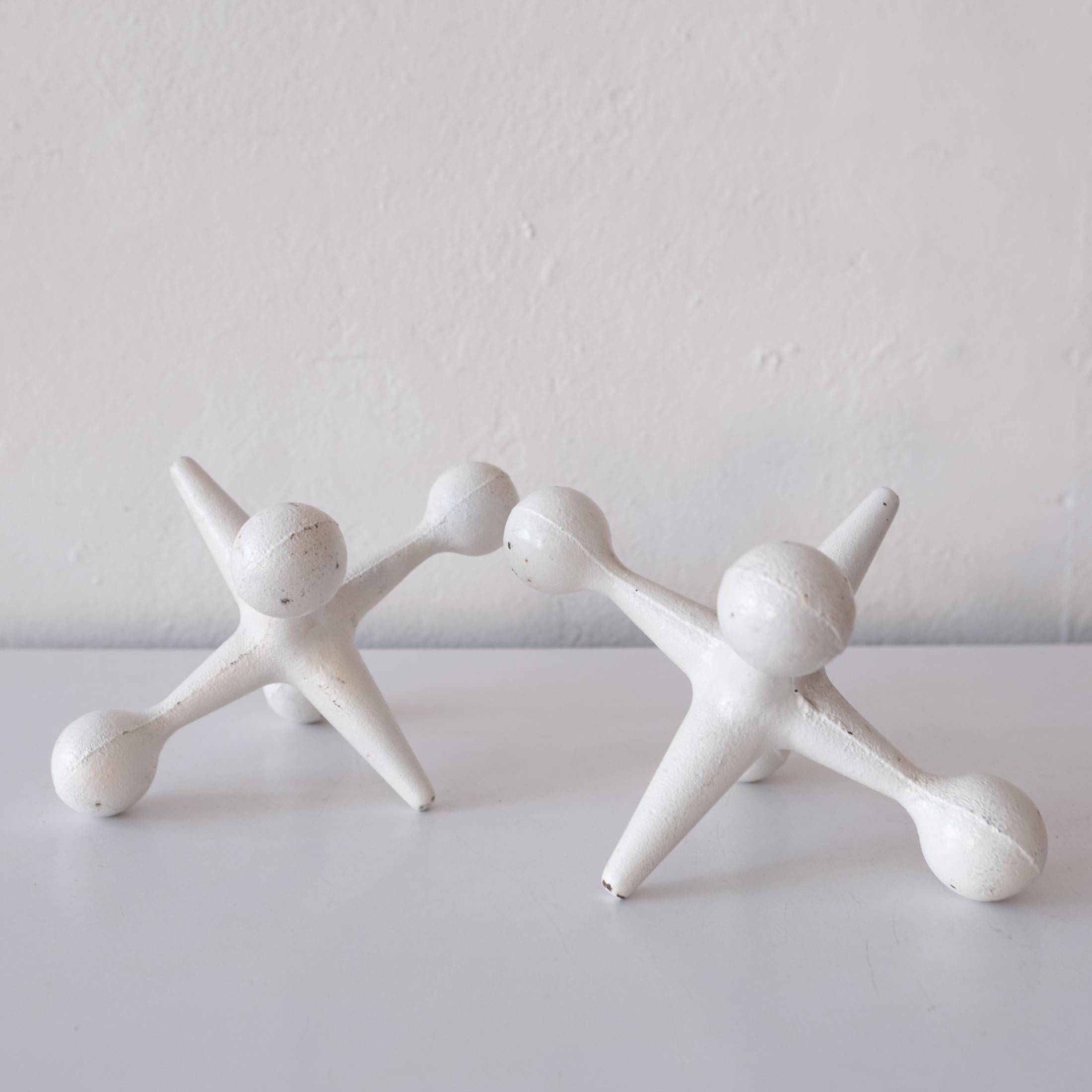 Midcentury Sculptural Jacks Bookends by Bill Curry for Design Line 2