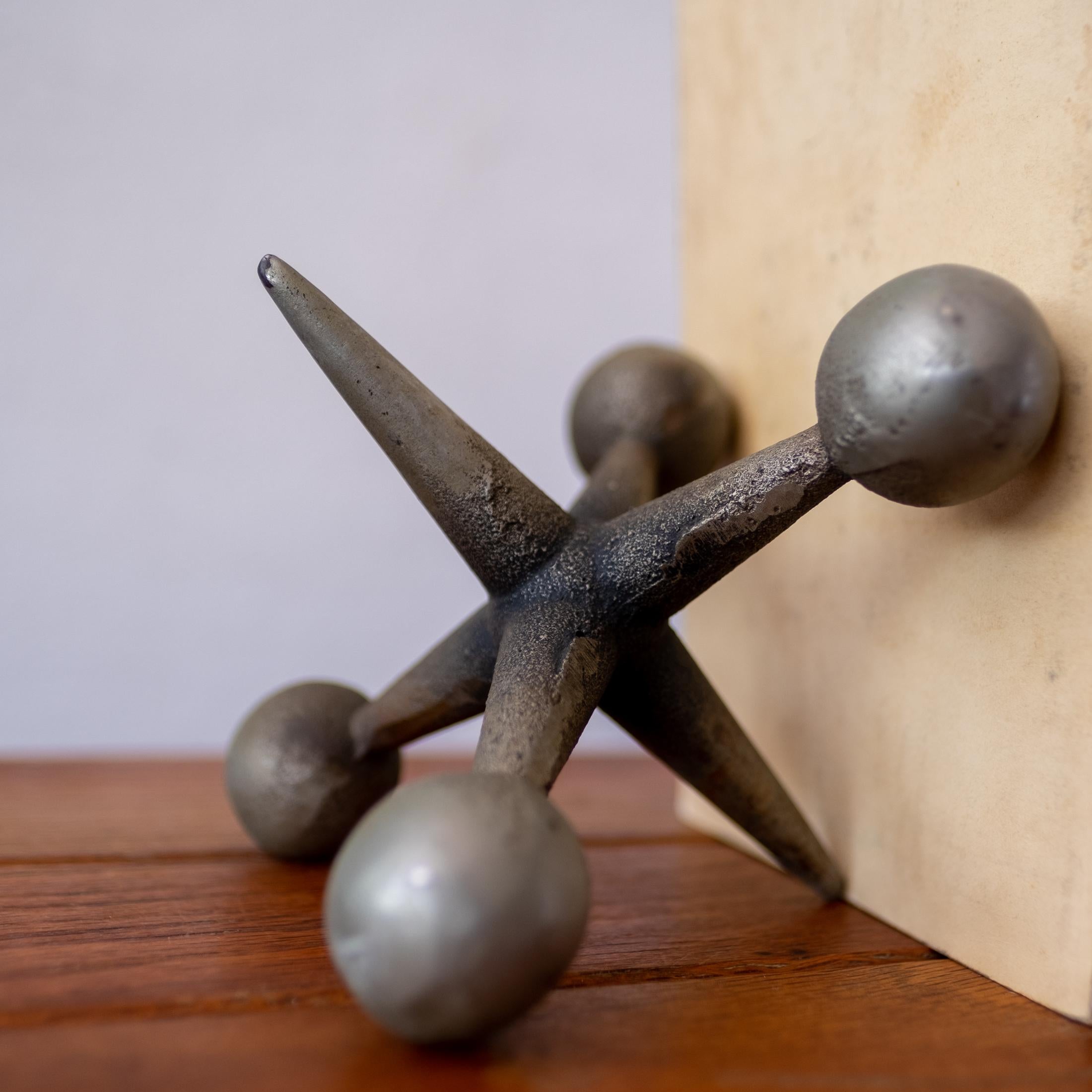 American Midcentury Sculptural Jacks Bookends