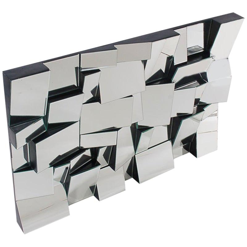 Midcentury Sculptural Modern Slopes Wall Mirror Designed by Neal Small