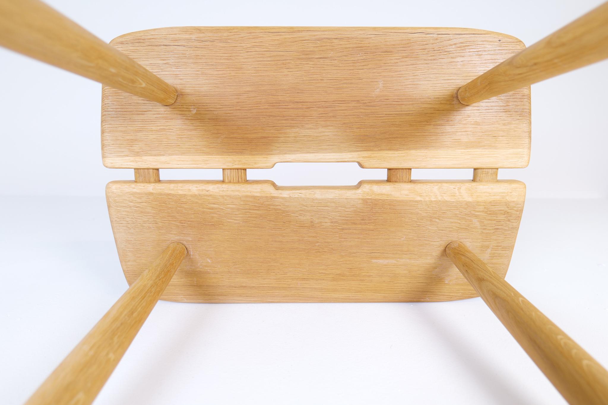 Midcentury Sculptural Stool in Solid Oak by Carl Gustaf Boulogner Sweden 1950s For Sale 9