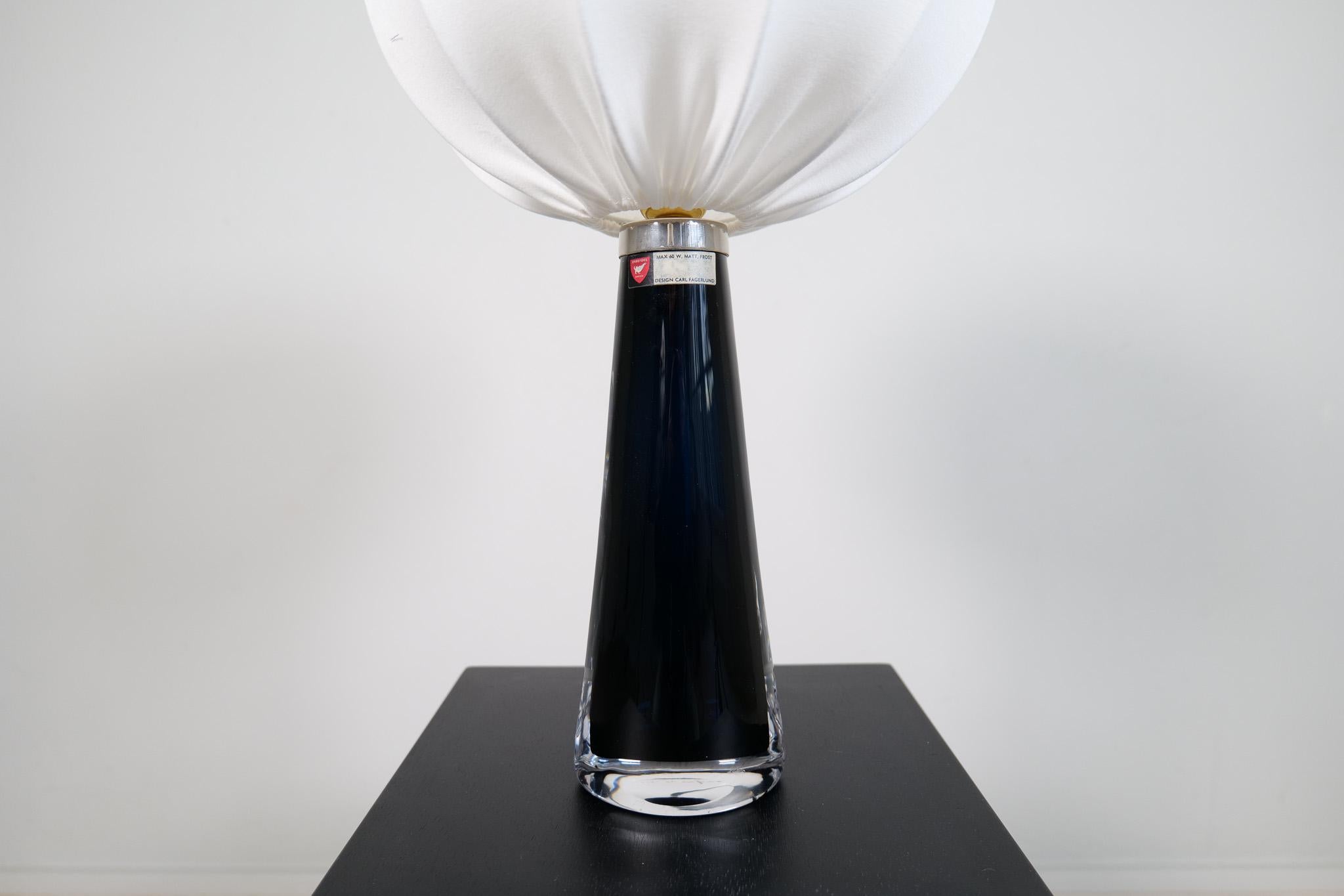 Mid-20th Century Midcentury Modern Sculptural Table Lamp by Carl Fagerlund Orrefors Sweden For Sale