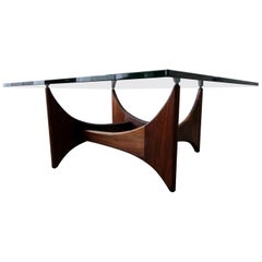 Midcentury Sculptural Walnut Coffee Table by Adrian Pearsall