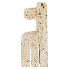 Midcentury Sculpture Giraffe in Travertine by Fratelli Mannelli, Italy 1970s