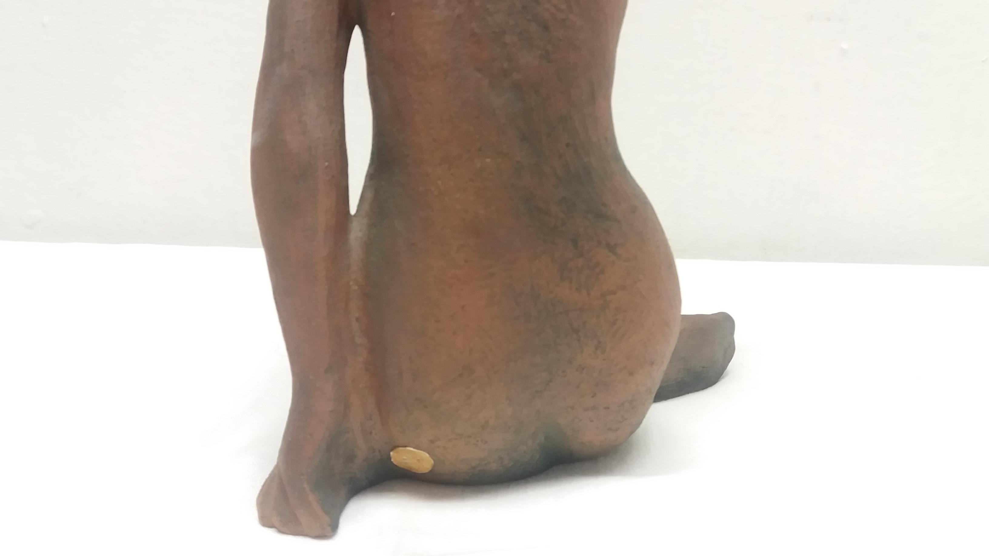Midcentury Sculpture of Nude Setting Women Designed by Jitka Forejtová, 1960s 4