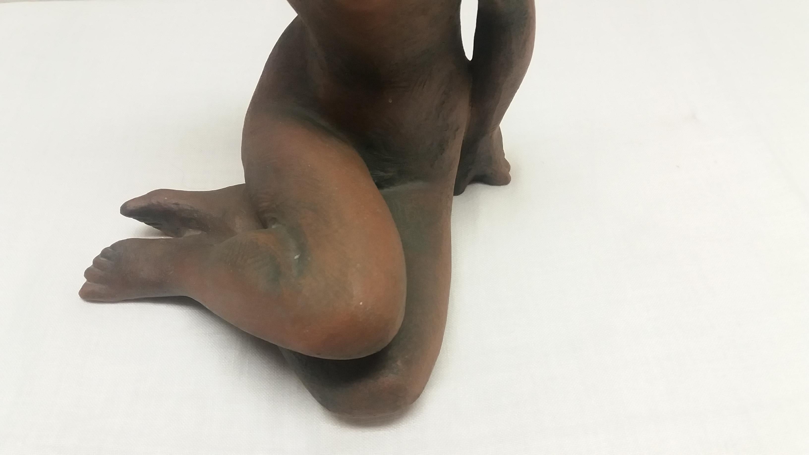 Midcentury Sculpture of Nude Setting Women Designed by Jitka Forejtová, 1960s 1