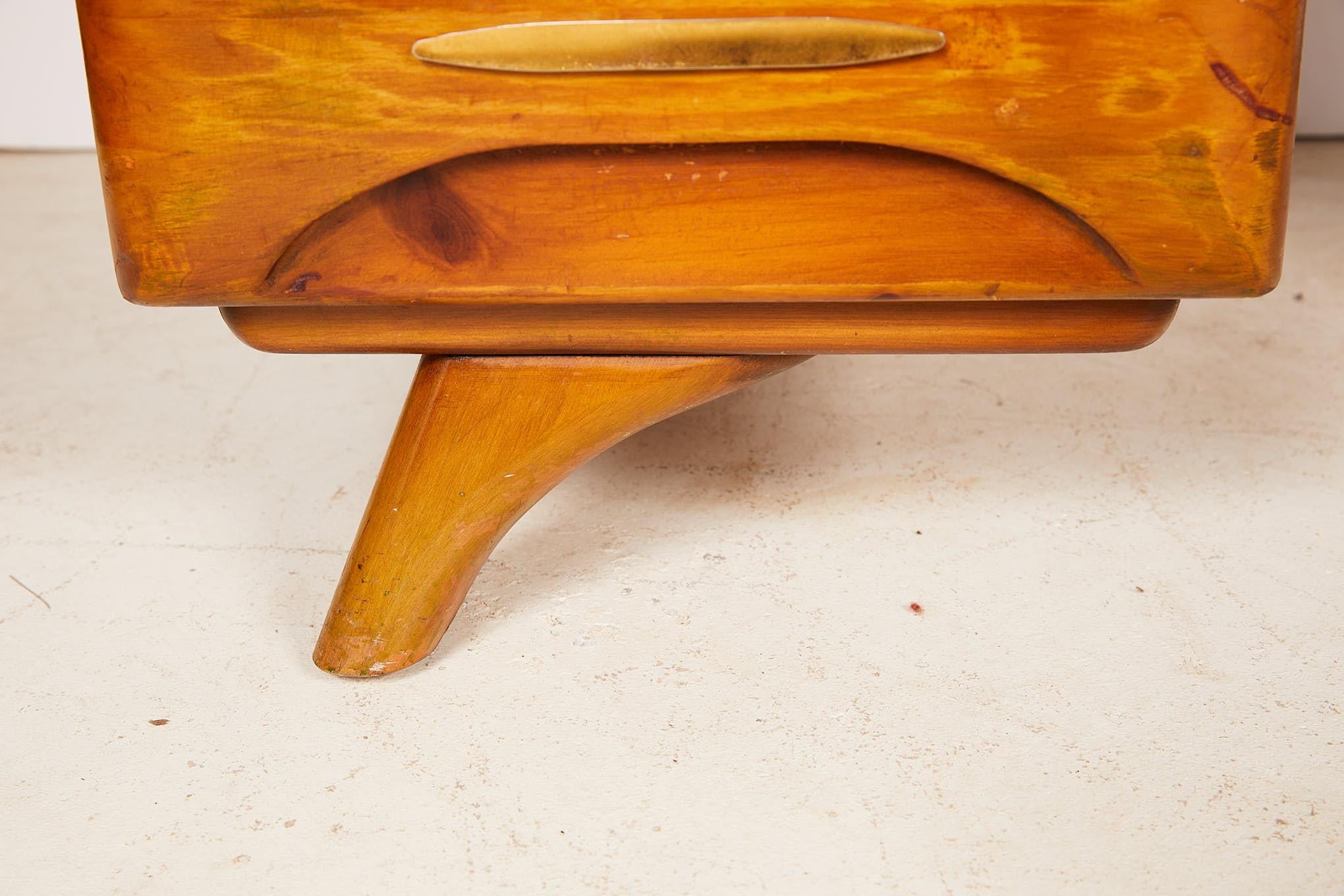 Midcentury Sculptured Pine Desk by the Franklin Shockey Company 4