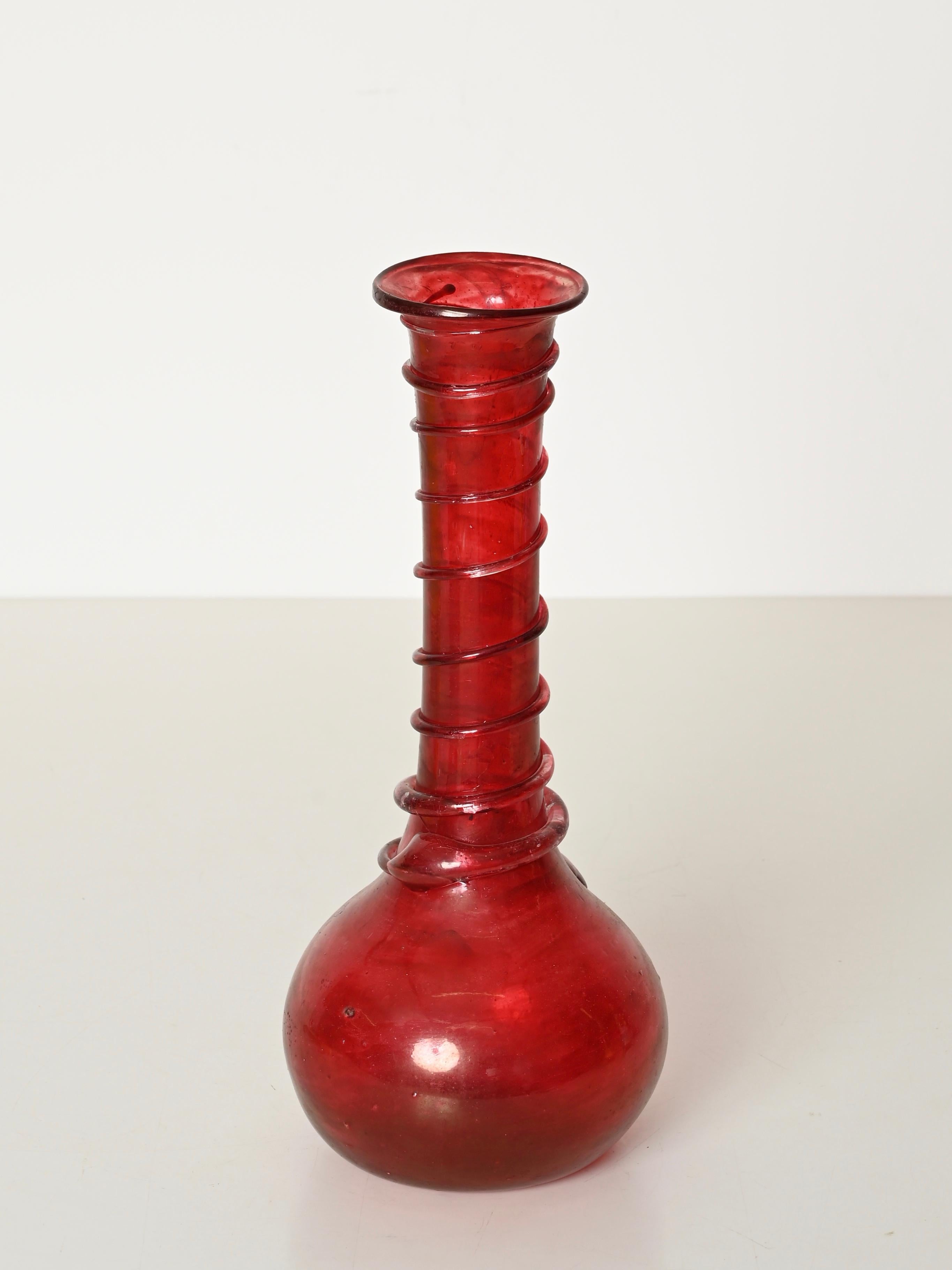 Mid-Century moderno Midcentury Seguso Vetri d'Arte Large Red 