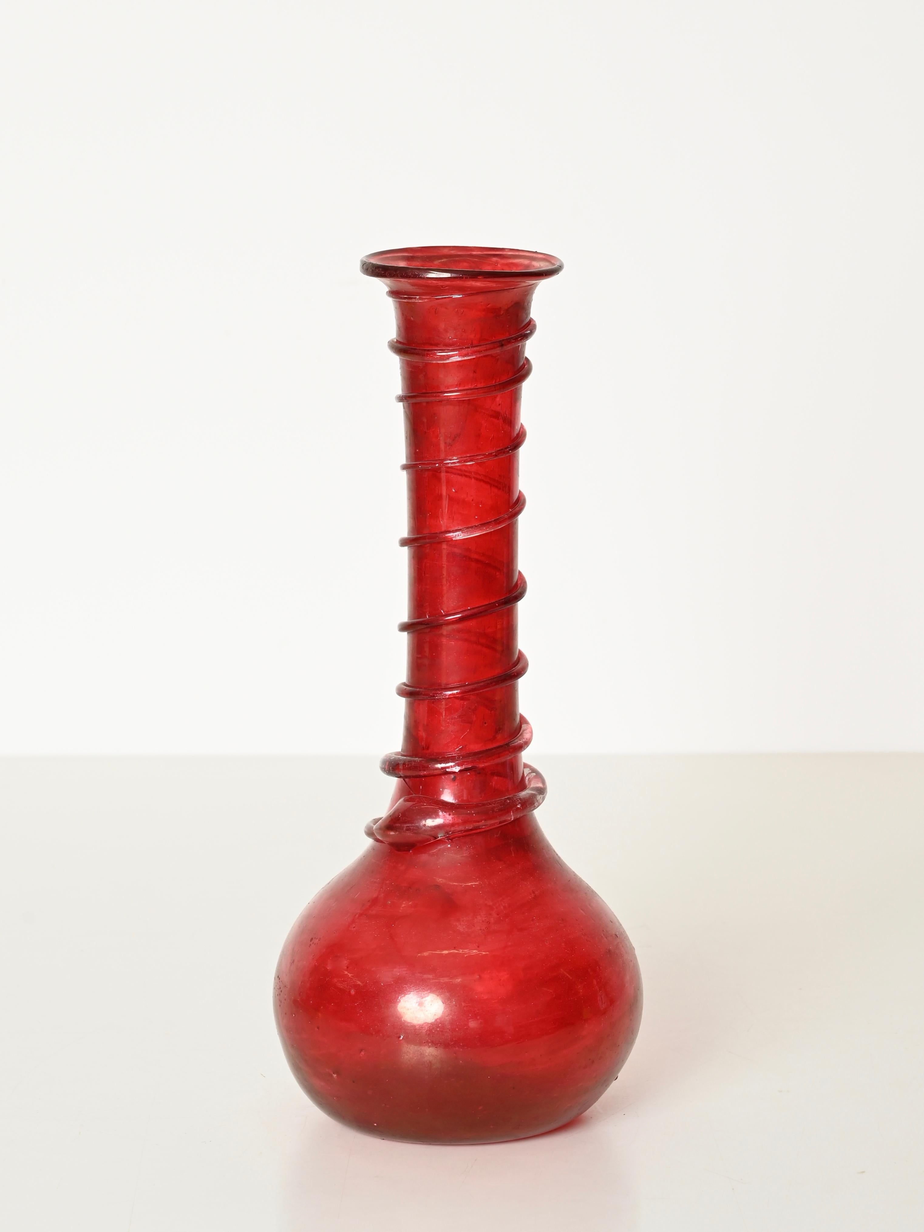 Fatto a mano Midcentury Seguso Vetri d'Arte Large Red 