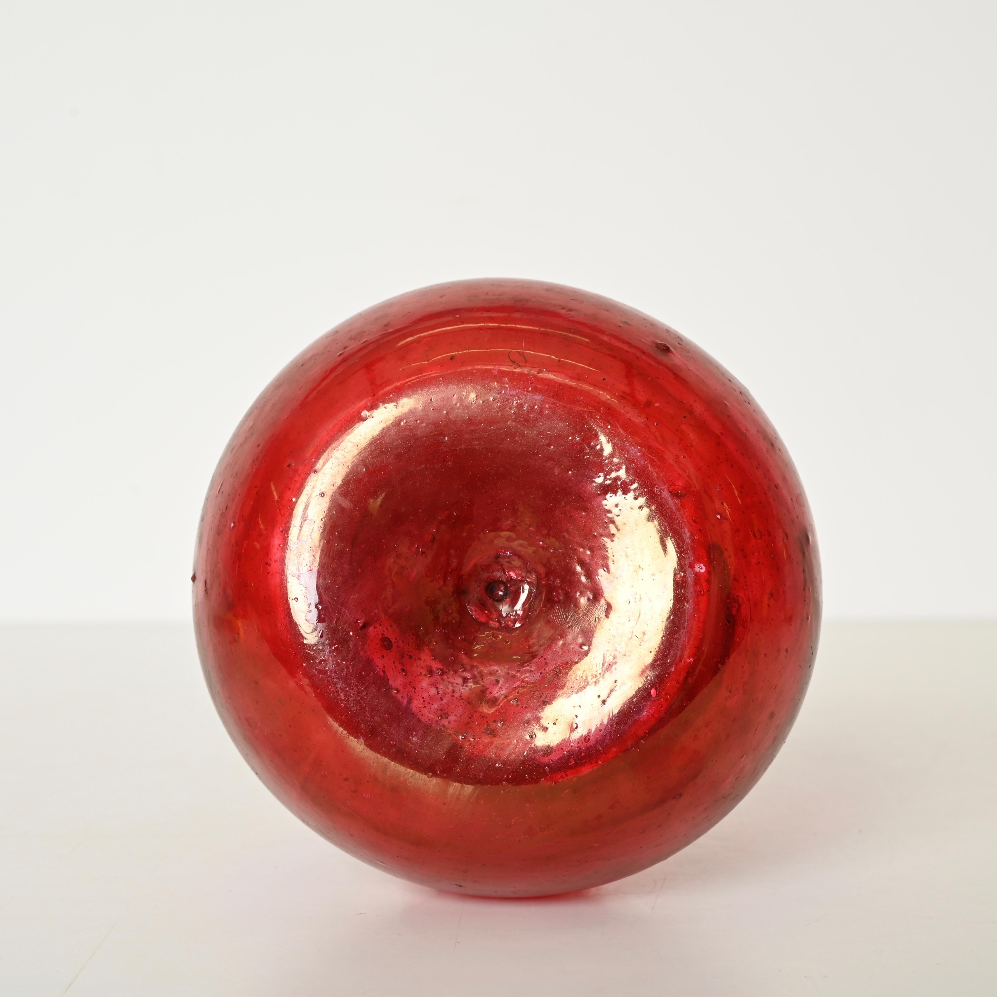 Vetro Midcentury Seguso Vetri d'Arte Large Red 