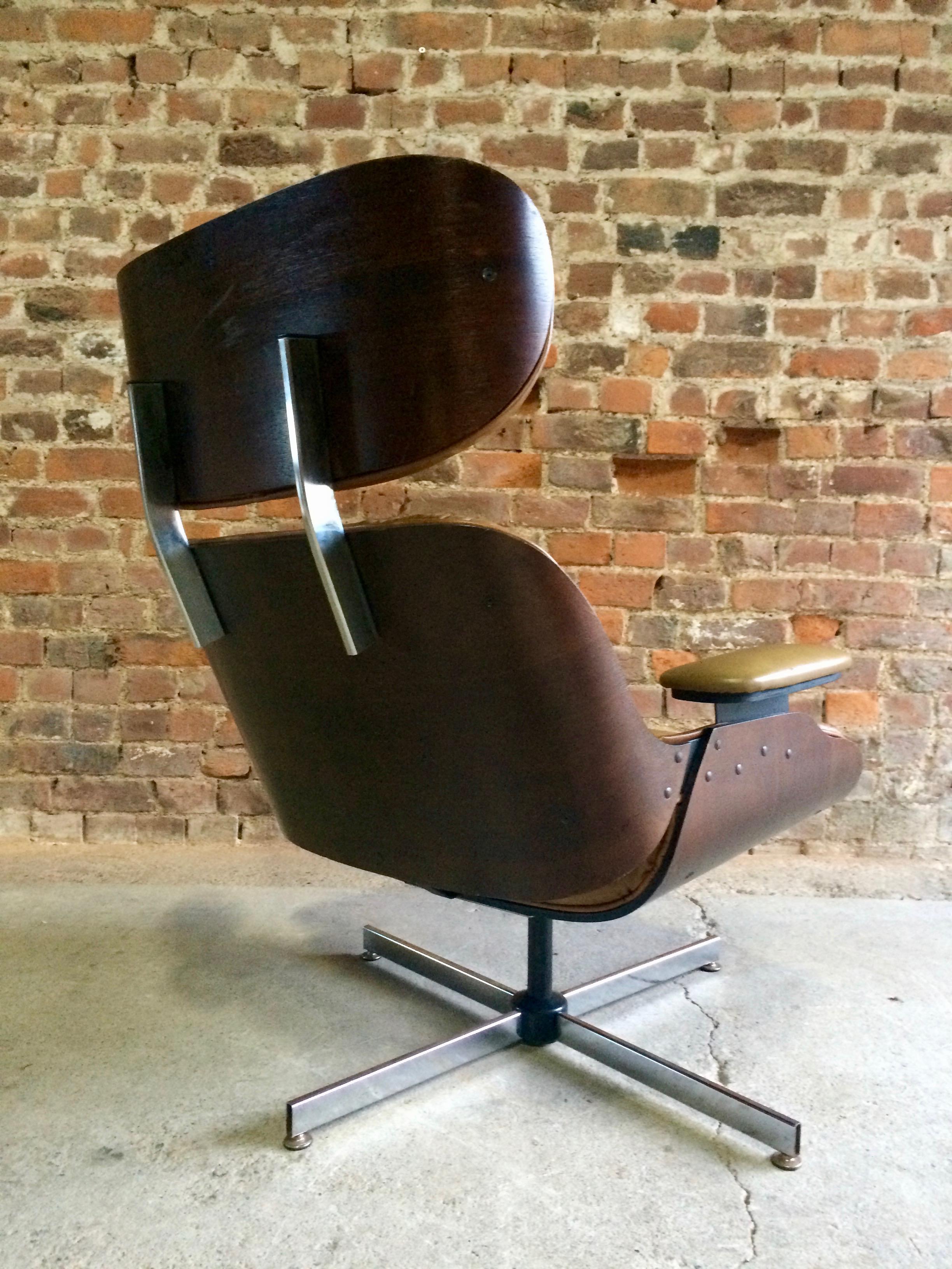 Midcentury Selig Plycraft Lounge Chair & Ottoman, circa 1960s 1