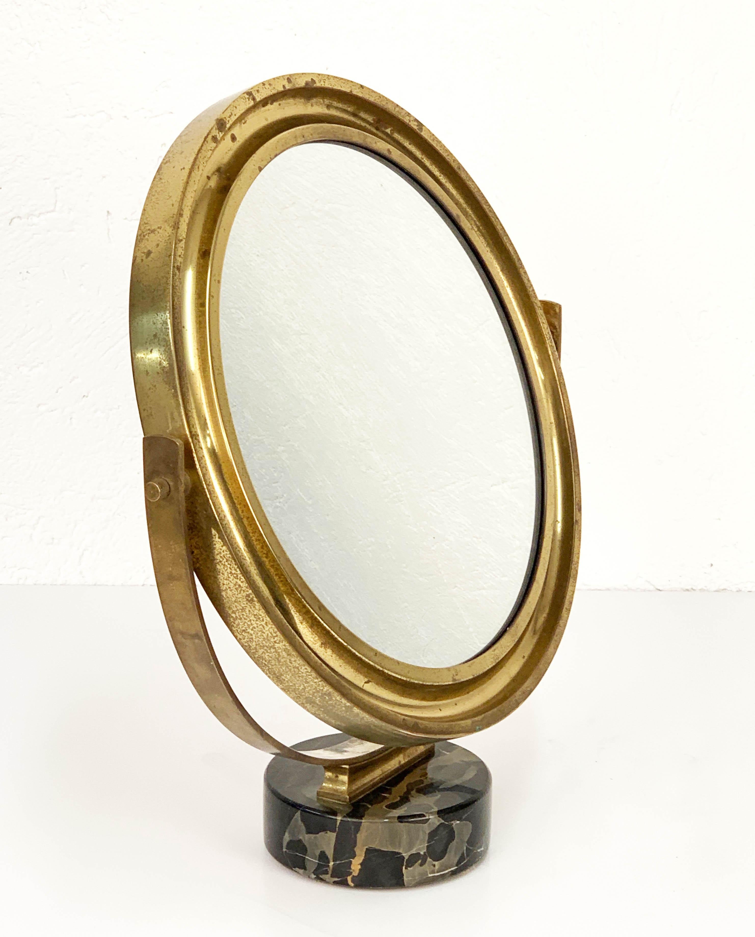 Miroir de table italien rond « Narciso » de Sergio Mazza du milieu du siècle pour Artemide, années 1960 4