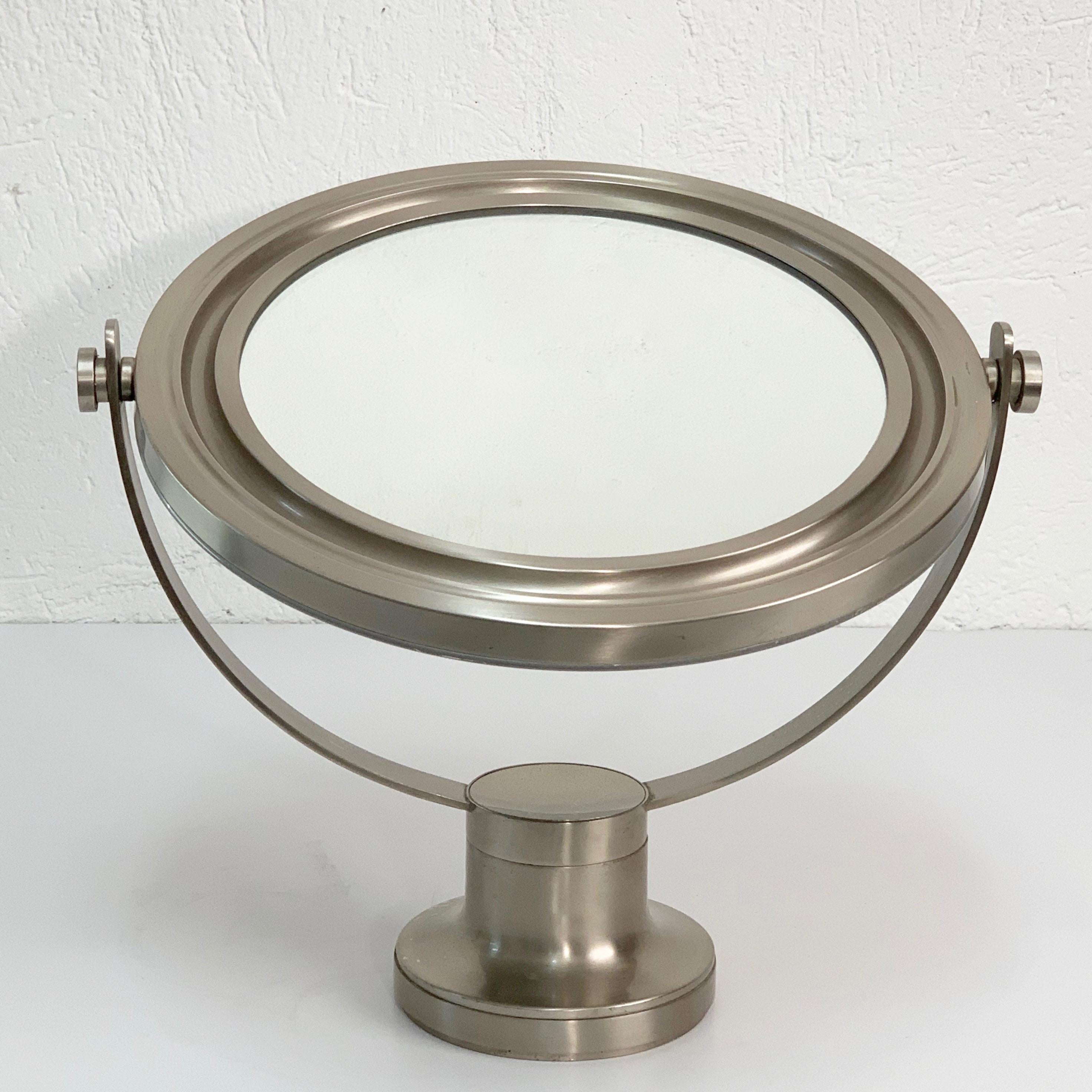 20th Century Midcentury Sergio Mazza Round Italian Table Mirror 