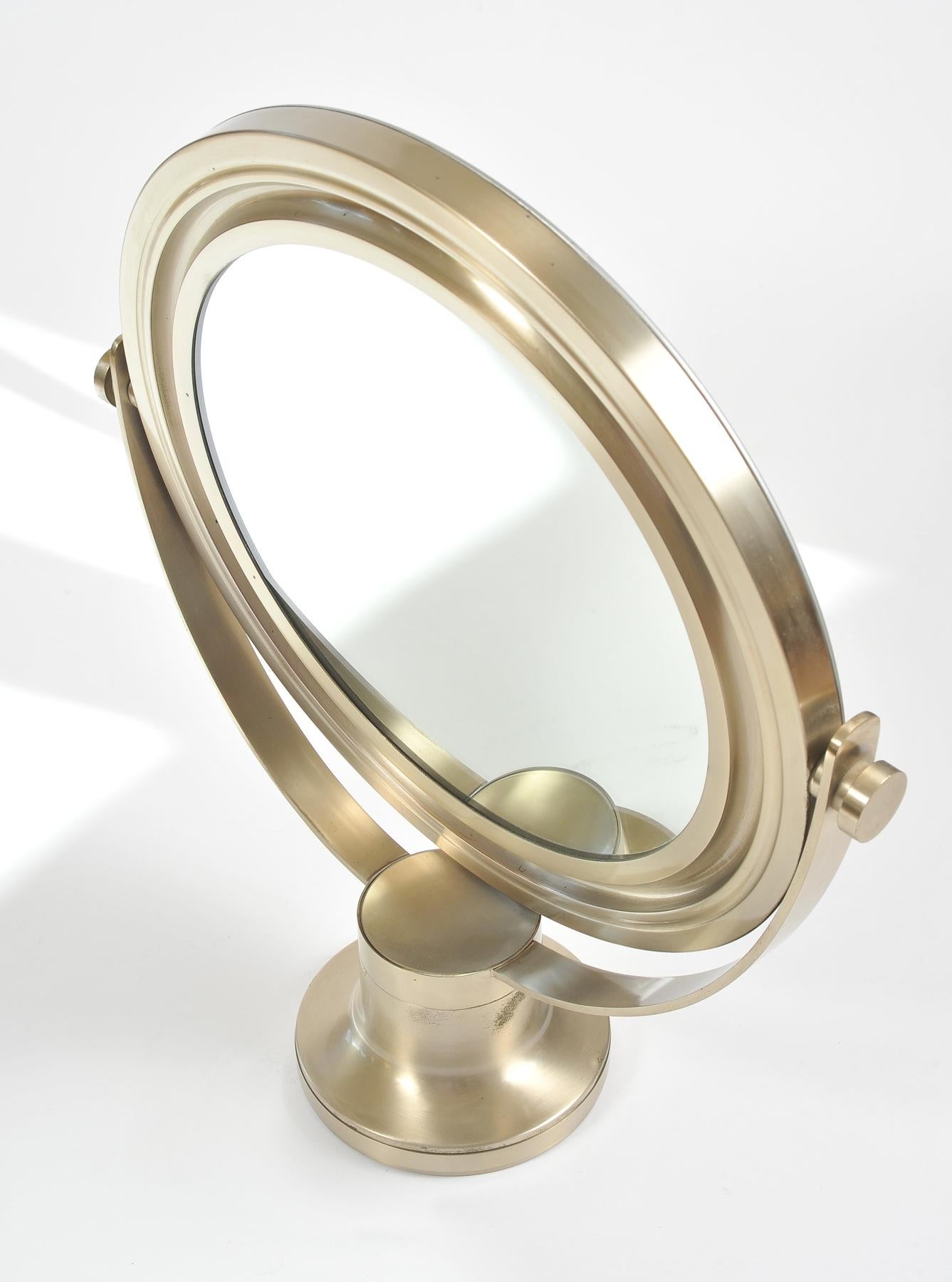 Mid-20th Century Midcentury Sergio Mazza Round Italian Table Mirror 