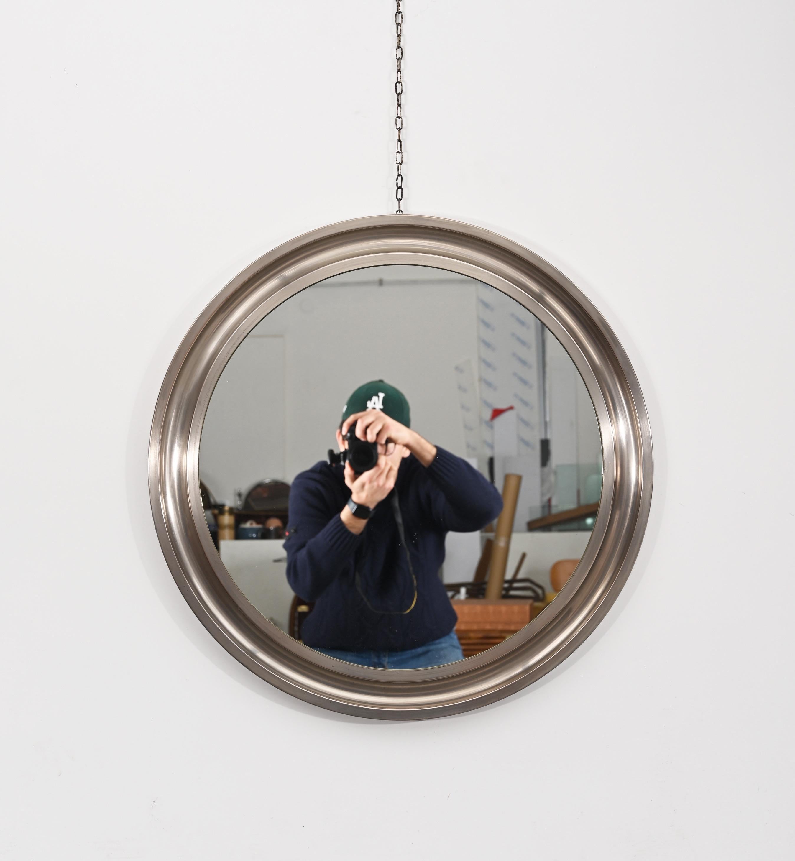 Mid-20th Century Midcentury Sergio Mazza Round Italian Wall Mirror 