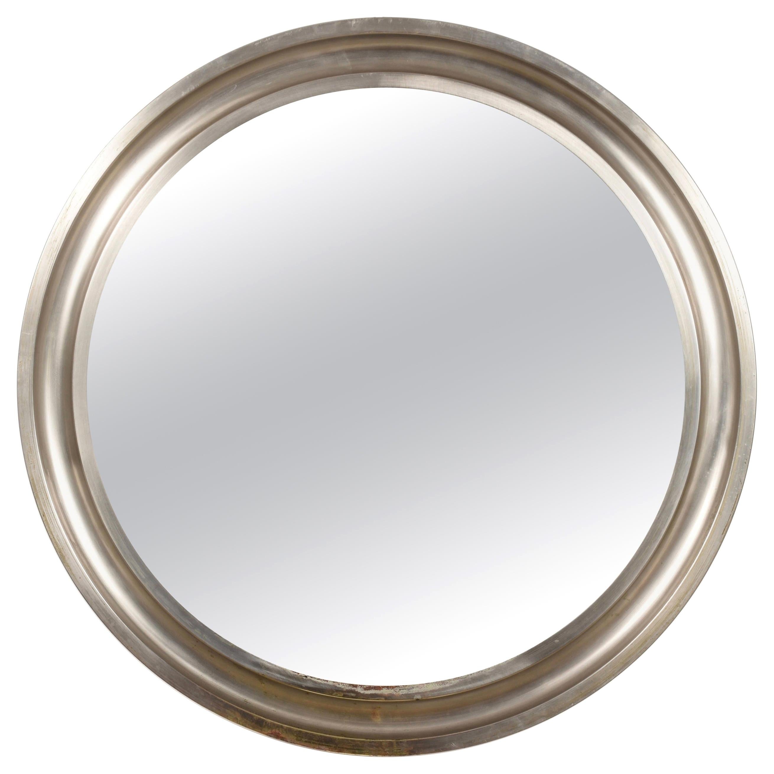 Midcentury Sergio Mazza Round Italian Wall Mirror "Narciso" for Artemide, 1960 For Sale