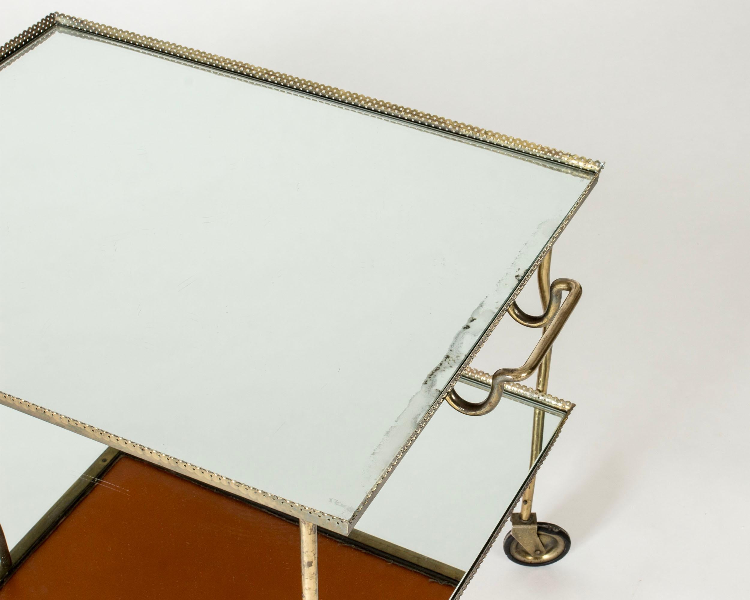 Midcentury Serving Cart by Josef Frank, Svenskt Tenn, Sweden, 1950s For Sale 1