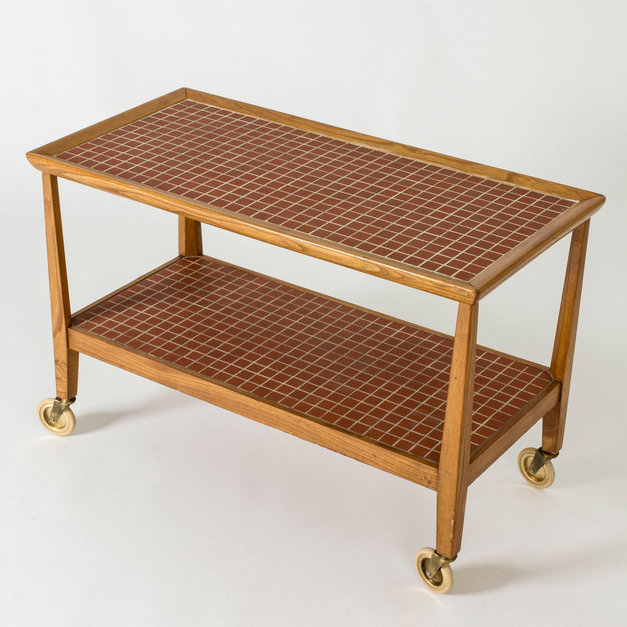Swedish Mid Century Serving Cart by Otto Schulz, Boet, Sweden, 1950s For Sale