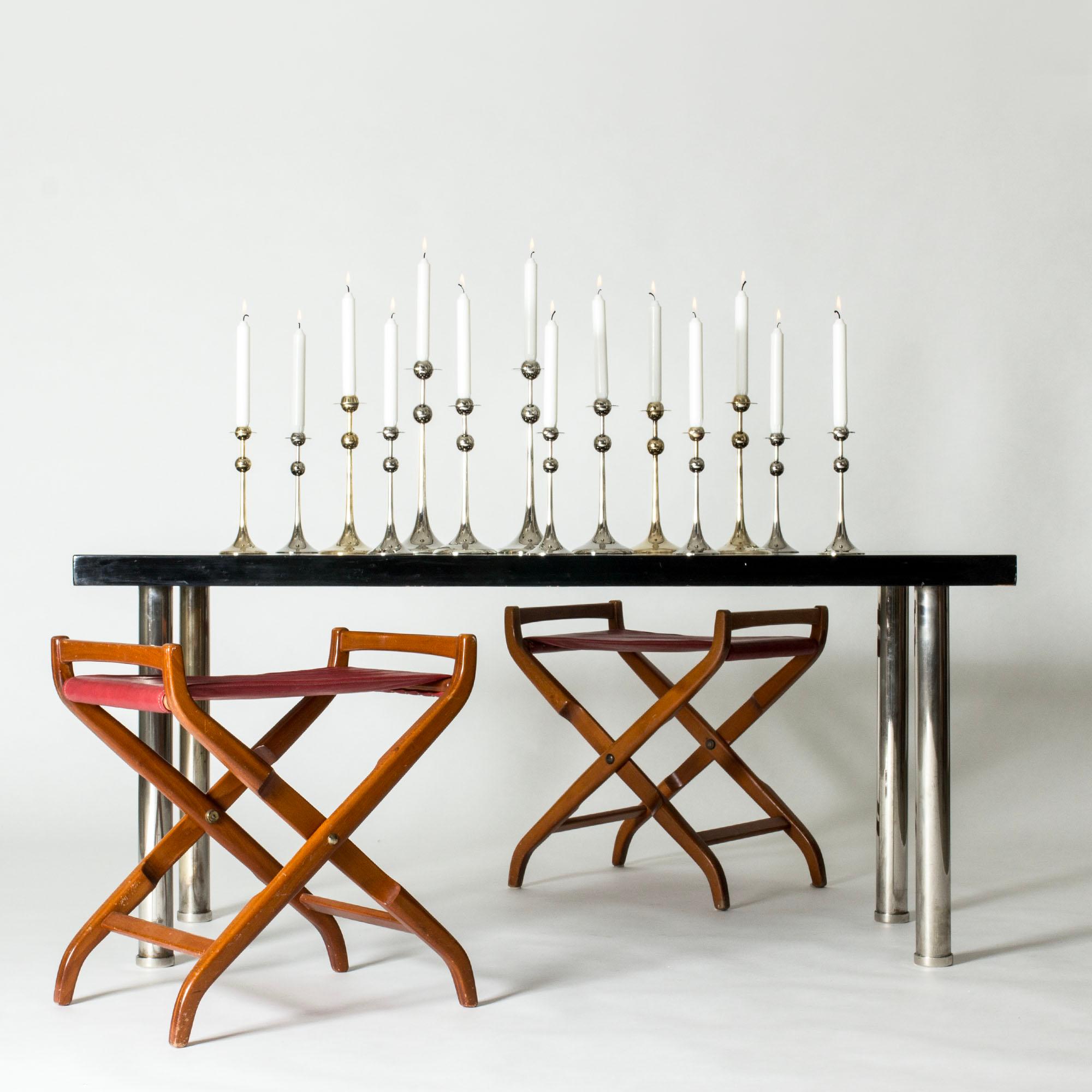 Set di 14 candelabri in argento di Kjell Engman, Svezia, 1979 in vendita 1
