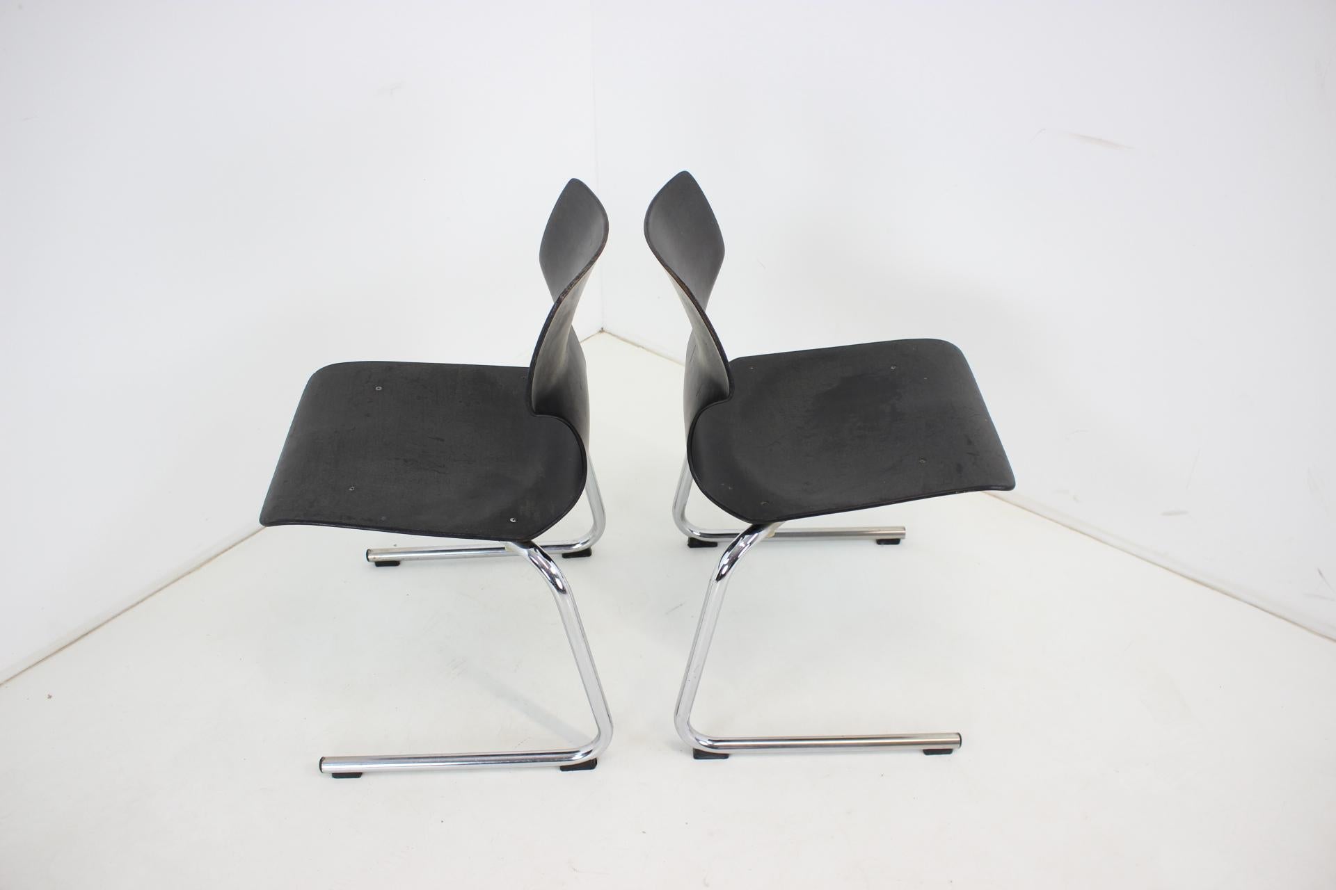 Mid Century Set of 2 Pagwood Chairs by Flototto, 1982 For Sale 2