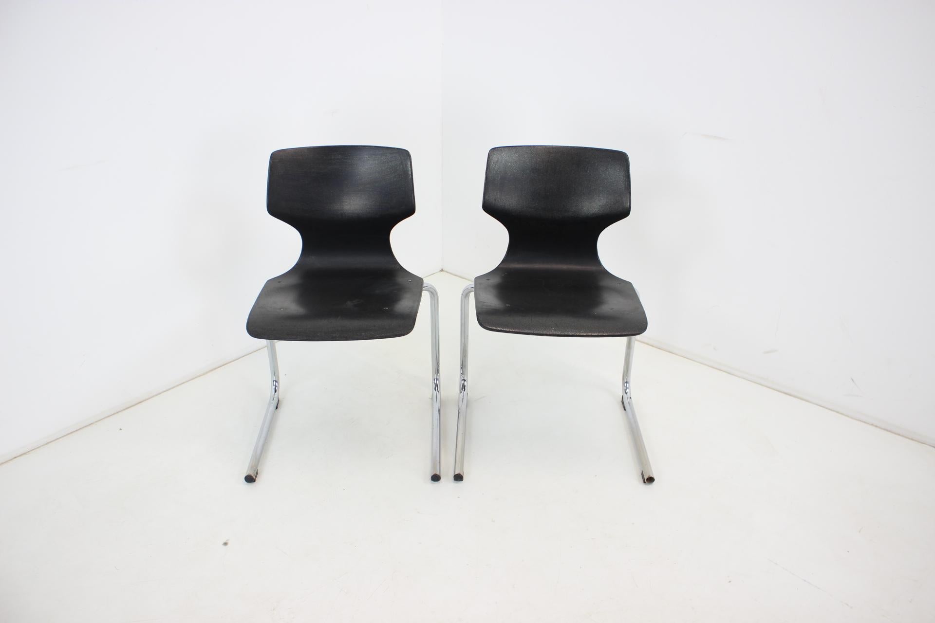 Mid-Century Modern Mid Century Set of 2 Pagwood Chairs by Flototto, 1982 For Sale